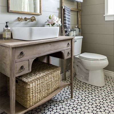 Small But Mighty 100 Powder Rooms That, Farmhouse Powder Room