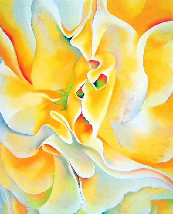 'YELLOW SWEET PEAS, WHITE SWEET PEAS' - GEORGIA O' KEEFFE