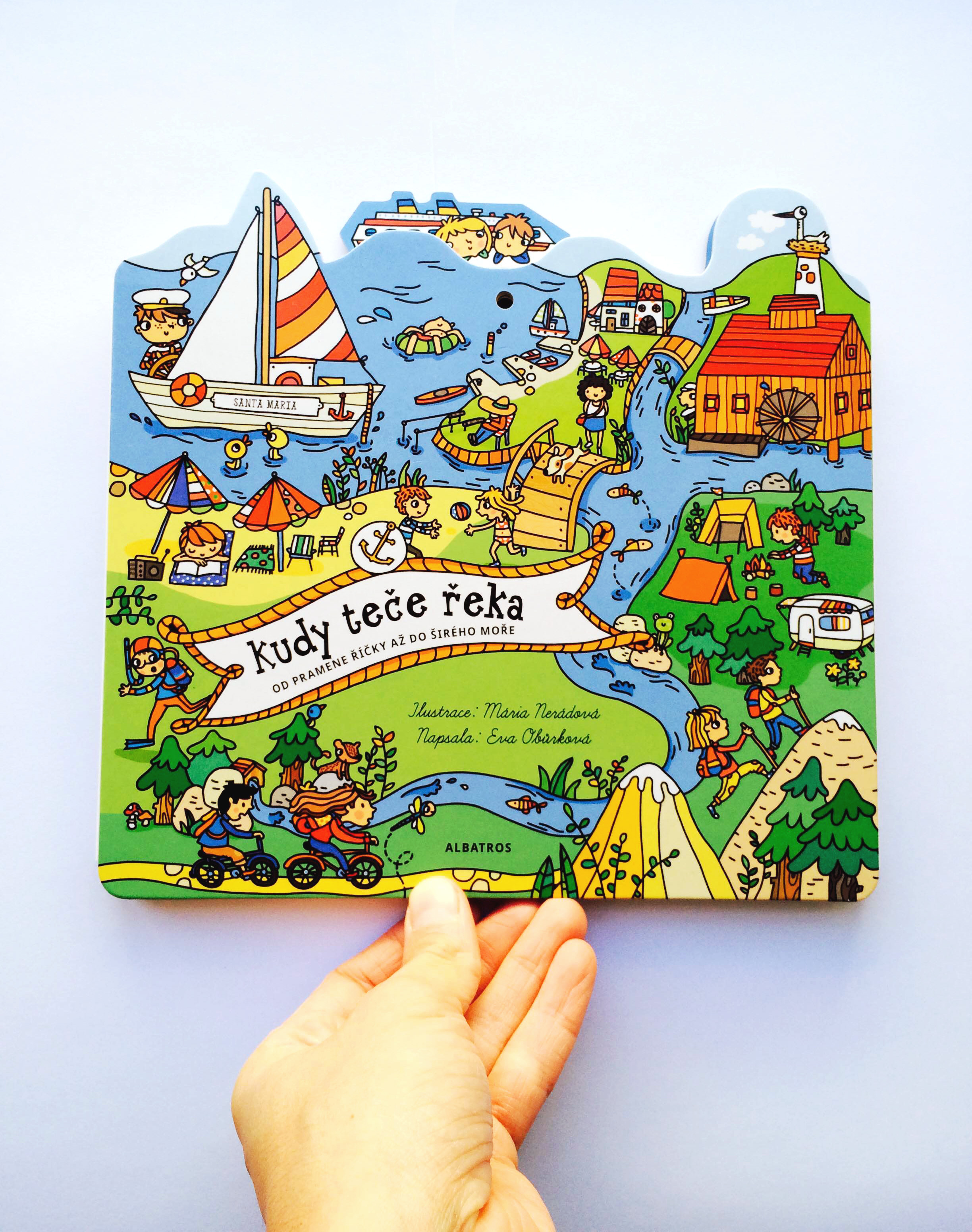 A book on how the river flows, written by Eva Oburkova, illustrated by me.