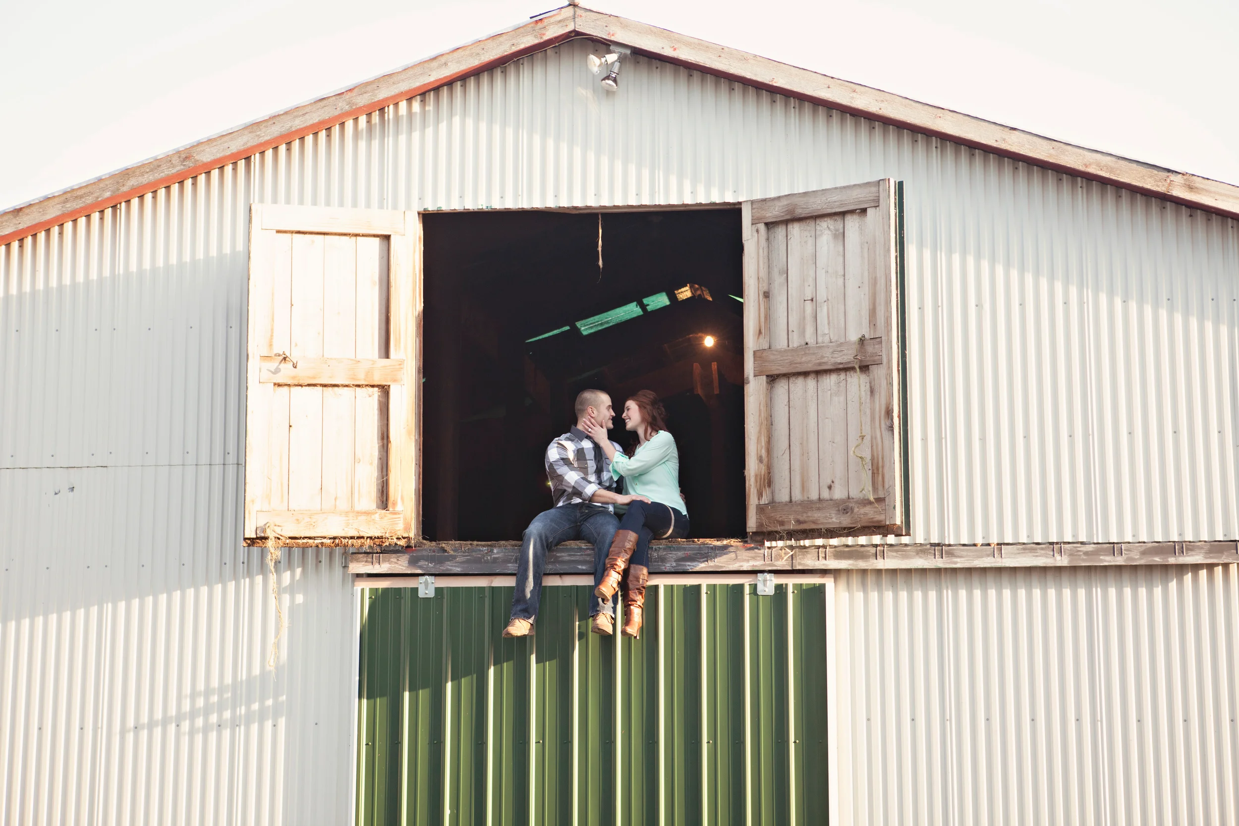 Chelli + Kurt >  Southeastern Wisconsin Farmstead Engagement Photography