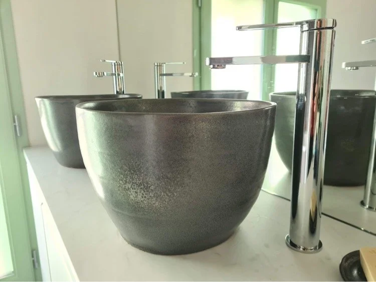 Hand thrown sinks