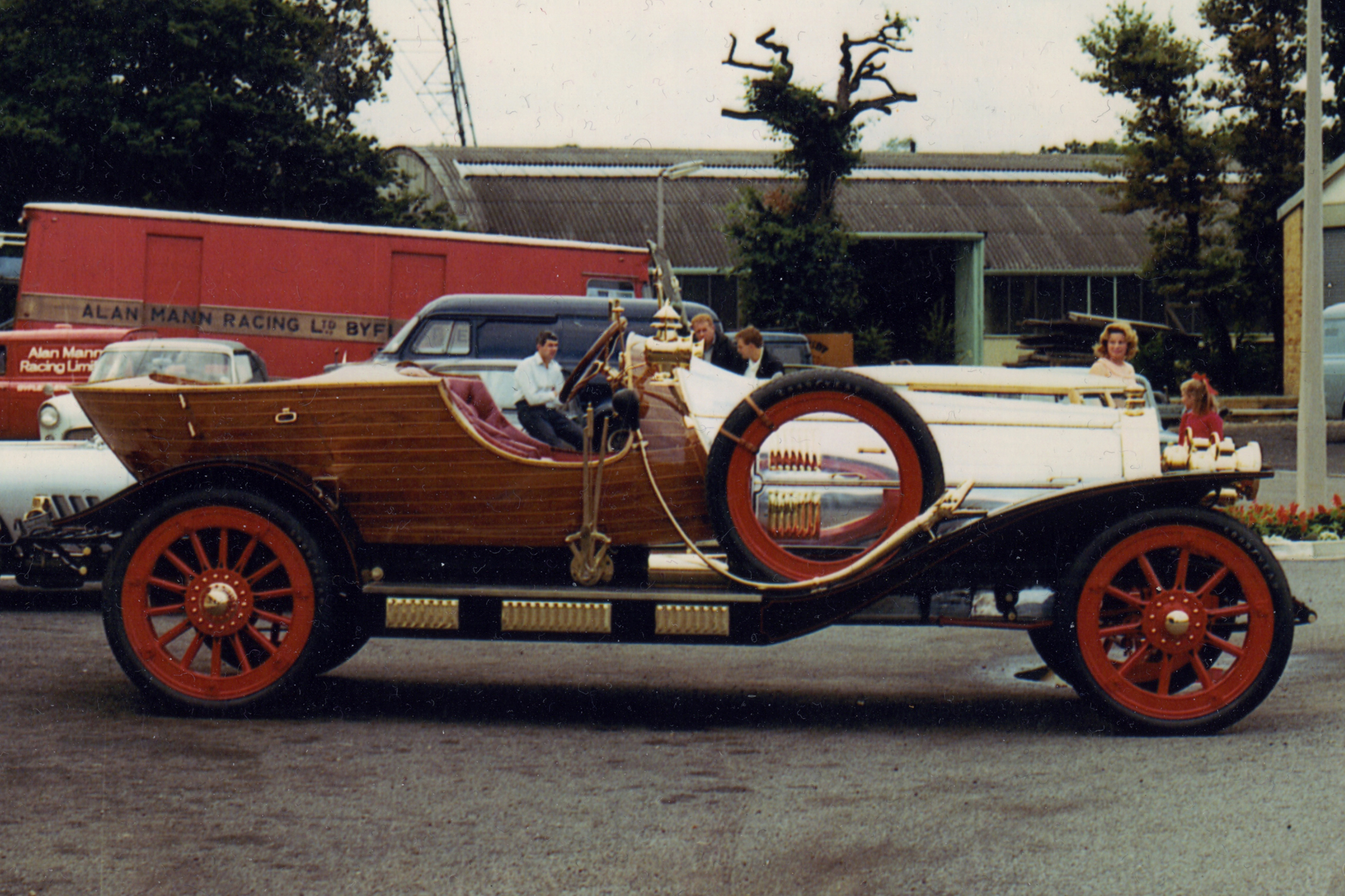 A curveball project for the Alan Mann Racing engineers and mechanics came in the form of the iconic Chitty Chitty Bang Bang designed and constructed for the movie of the same name. Inspired by vintage racers Chitty used the engine and gearbox from a Ford Zodiac along with custom made Goodyear tyres for its 34-inch wheels!