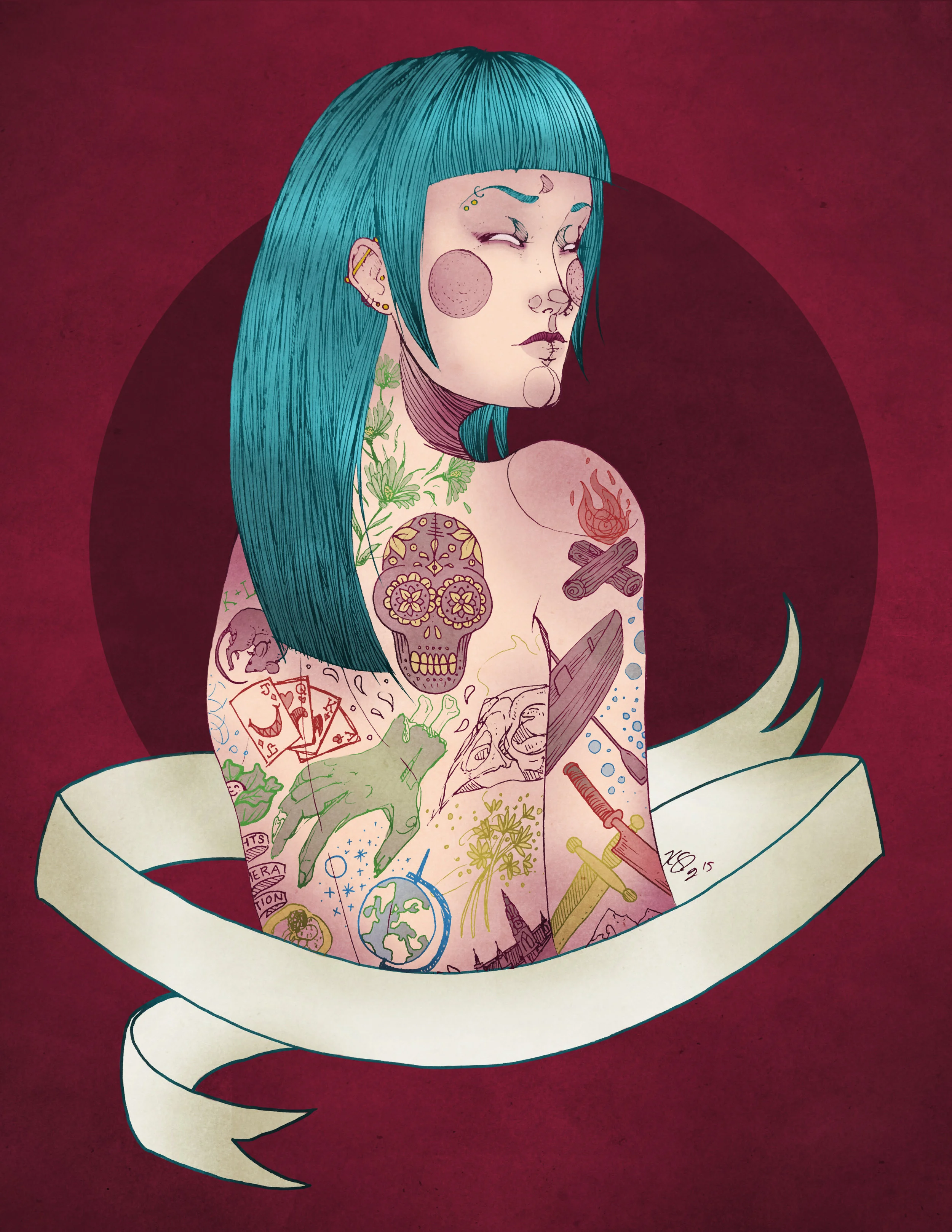 Sheena, Digital Illustration. 8"x10". 2015.
