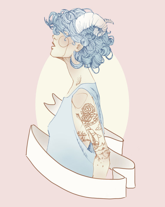 Belier, Digital Illustration. 8"x10". 2014.
