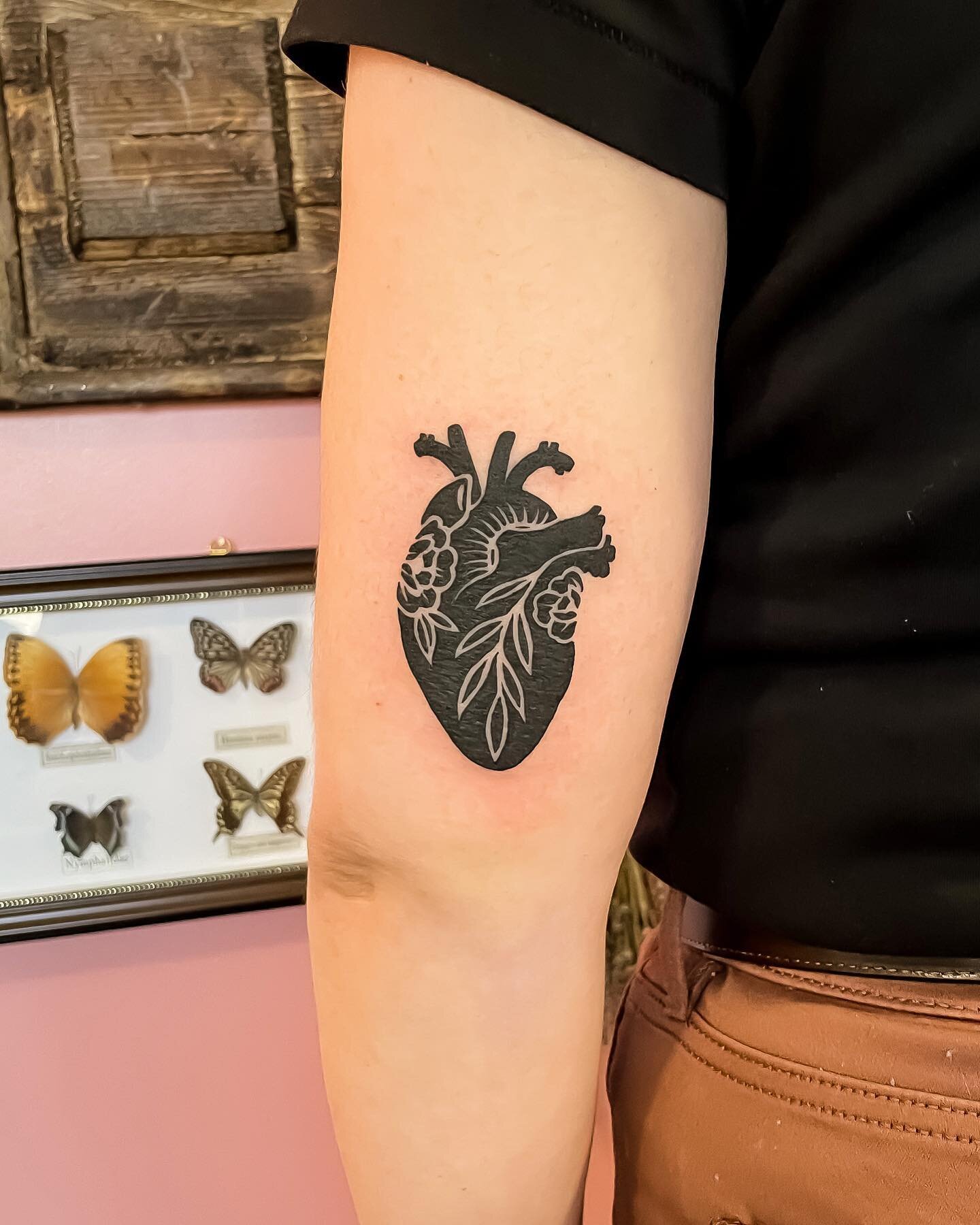 Have a heart! 🫀 from my anatomical heart flash! 

✨Find me @witchhazeltattoo

🌙 Looking for your next tattoo? We take walk-ins every week! Check the shop page for updates including my next walk-in day.

✨ Books closed 

#tattooartist