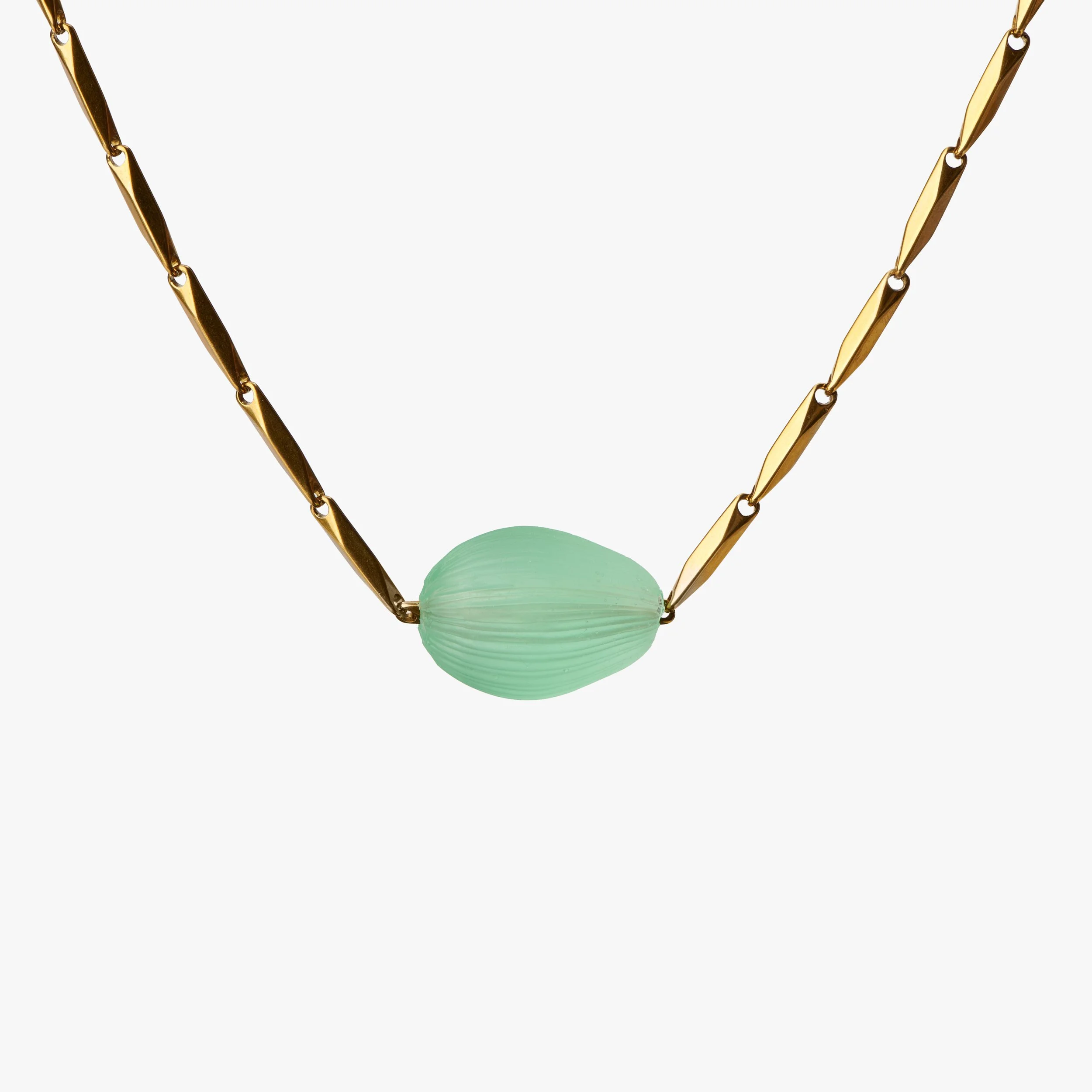 Morning Swim — Aqua Coconut Bead Necklace