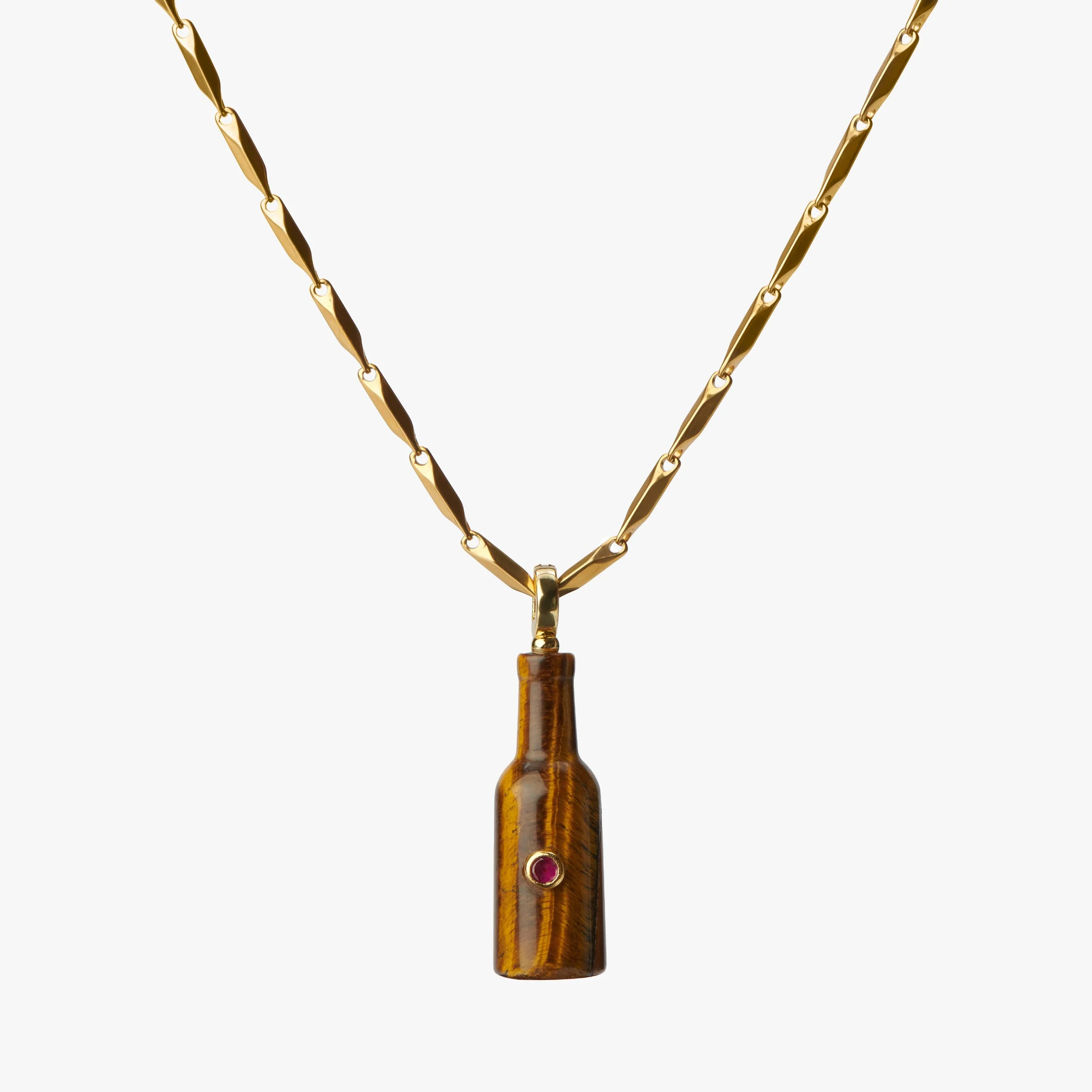 Check-In — Tiger’s Eye Cerveza Necklace
