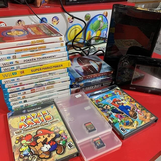 New trades in stock today #banditvideogames #banditvideo #wiiu #usedgames #gamecube #switch