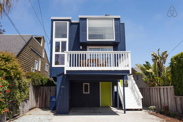 Santa Cruz Surf House, post-renovation. Photo courtesy of the Airbnb listing .