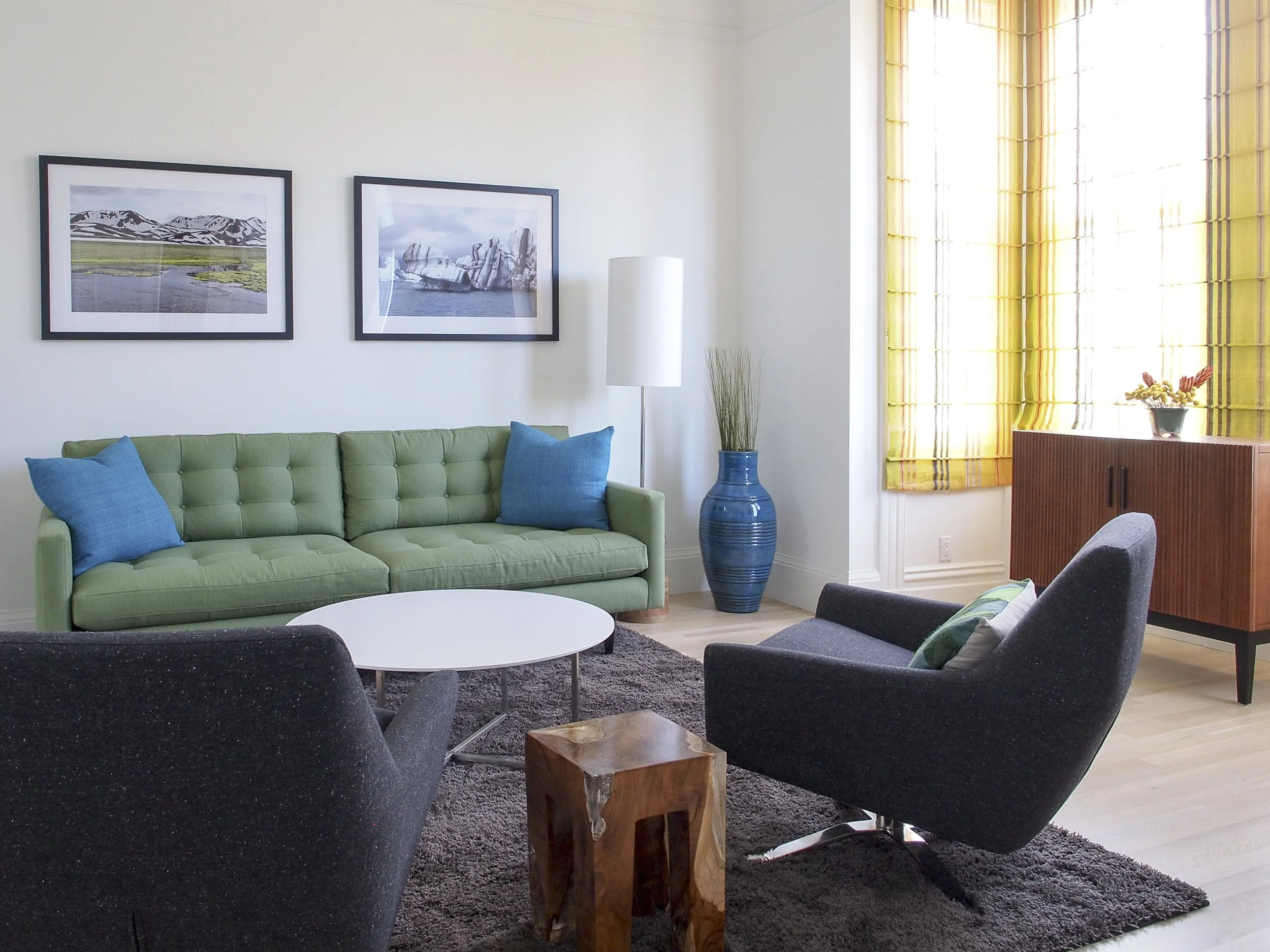 AFTER: The updated living room.