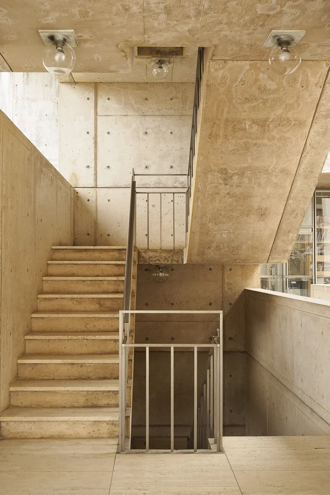 The beautiful stairwells.