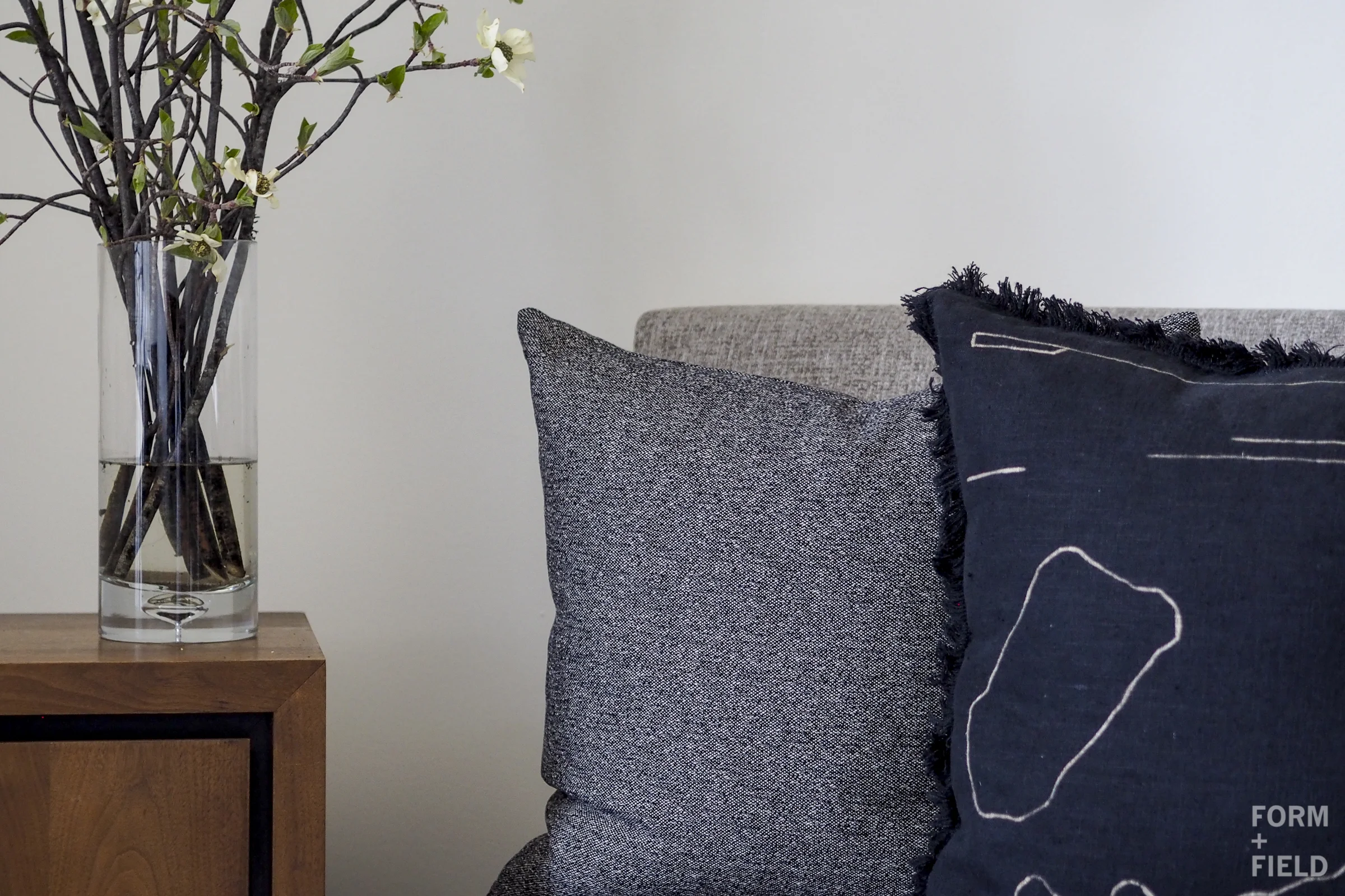 We loved sourcing the neutral textiles to mix.