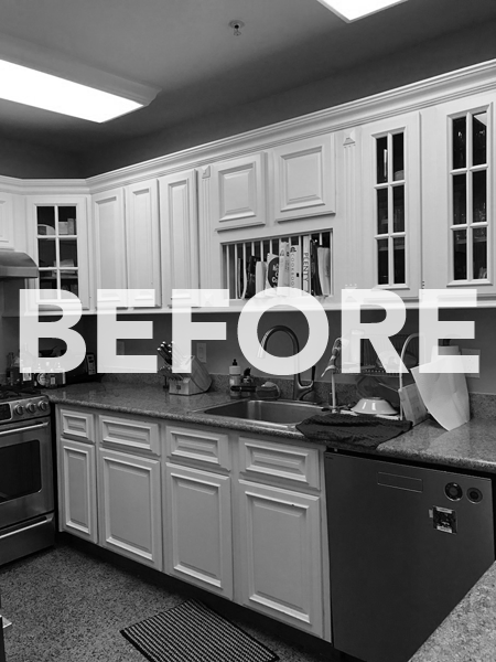 BEFORE: What you’re seeing is the length of the kitchen.
