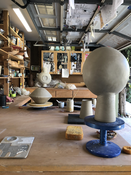Works in progress in the studio