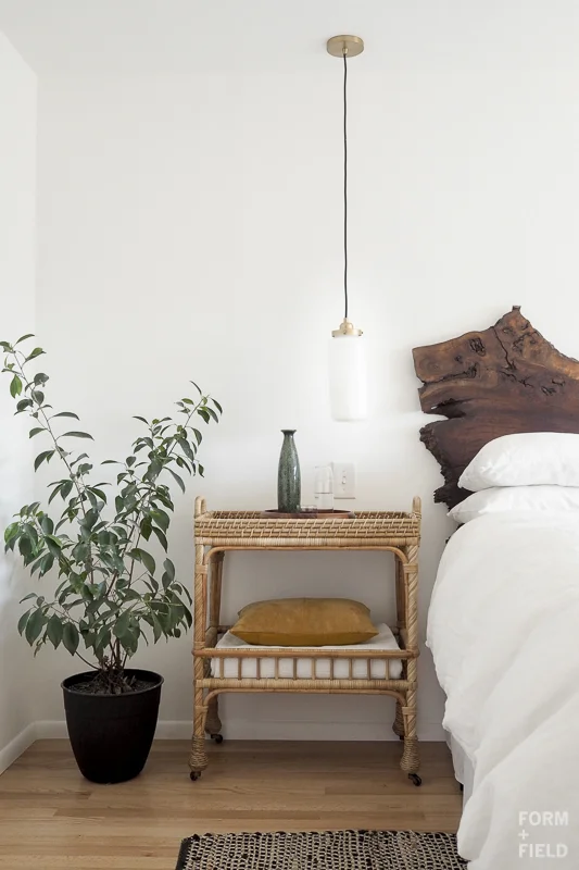 Santa Cruz Surf House Master Bedroom Lighting