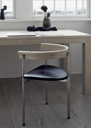 PK11 chair design for E. Kold Christensen, 1957 ( source )