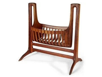Free Standing Cradle in Walnut, 1977 ( source )