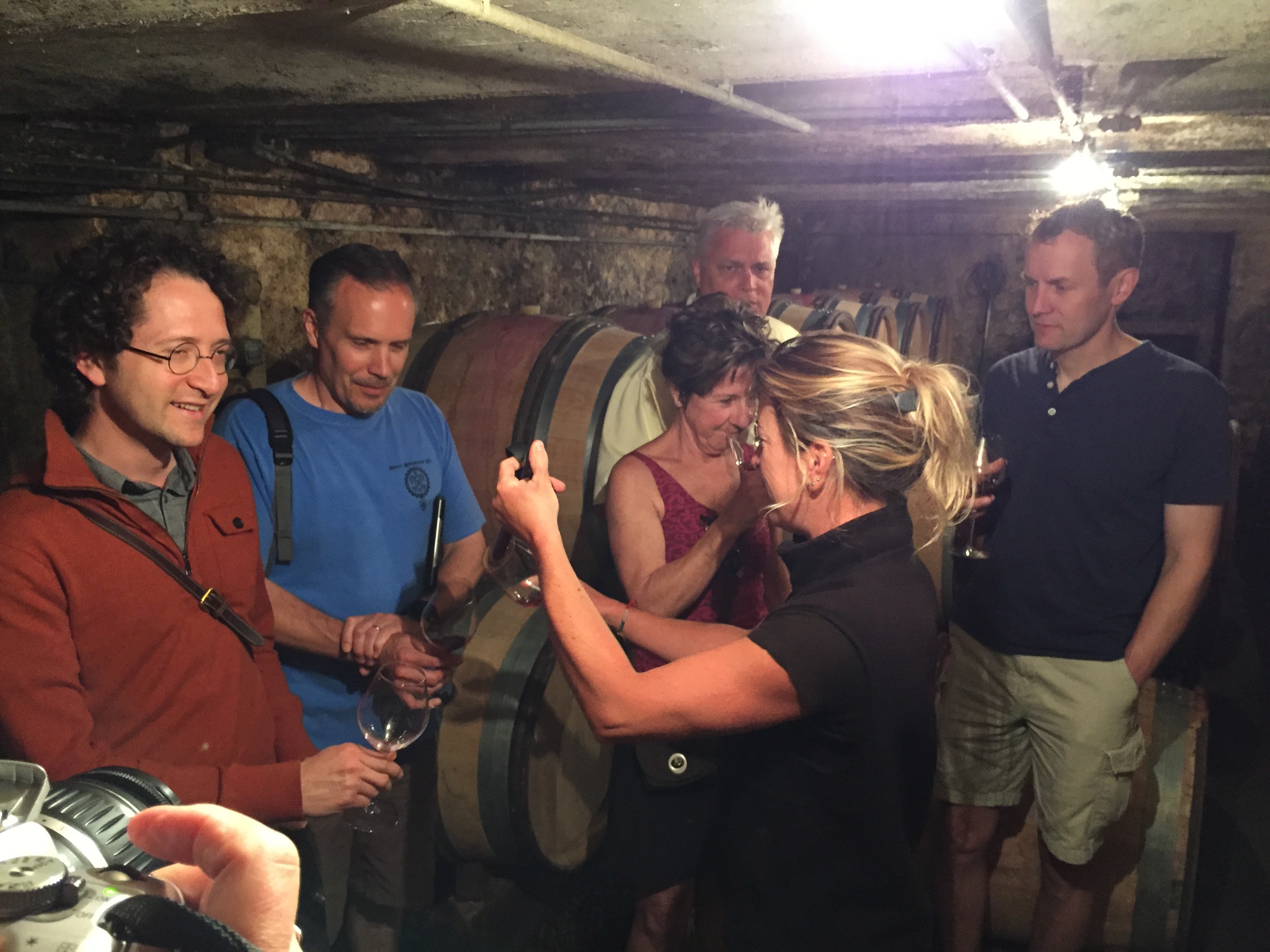 In the cellar with Alexandrine in Gevrey...
