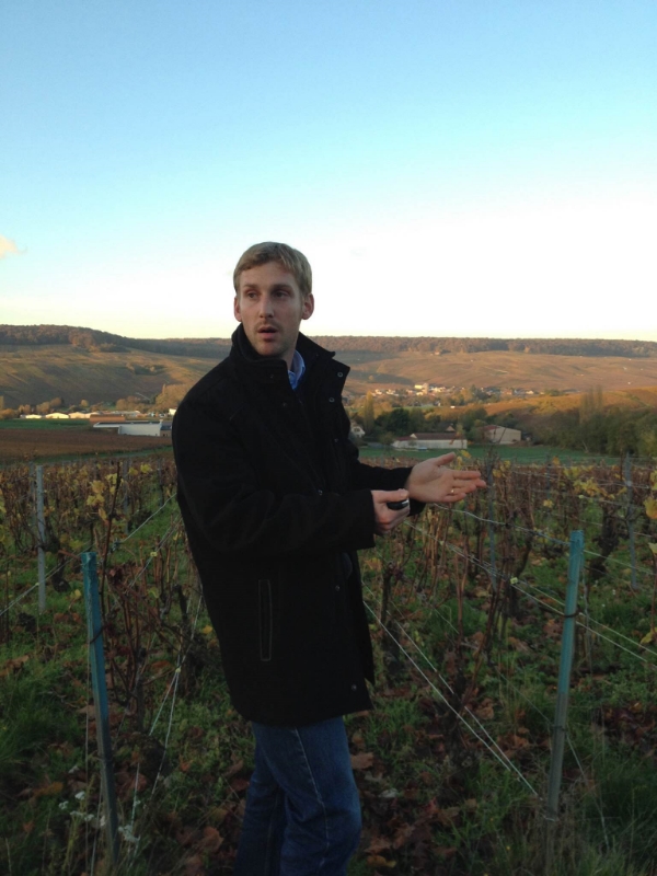 Aurélien Laherte, in his vines in Chavot