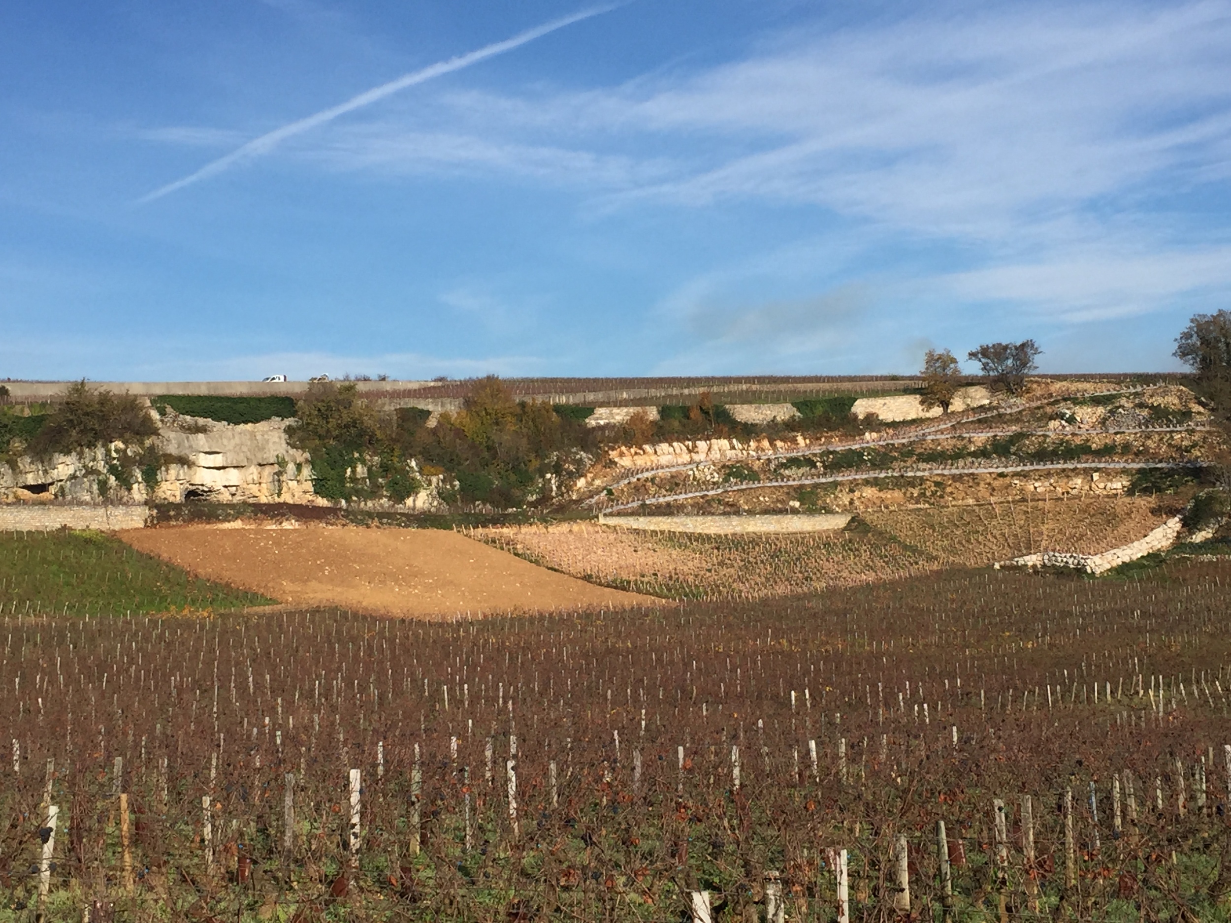 The quarry below Musigny and Amoureuses. Terroir on open display...