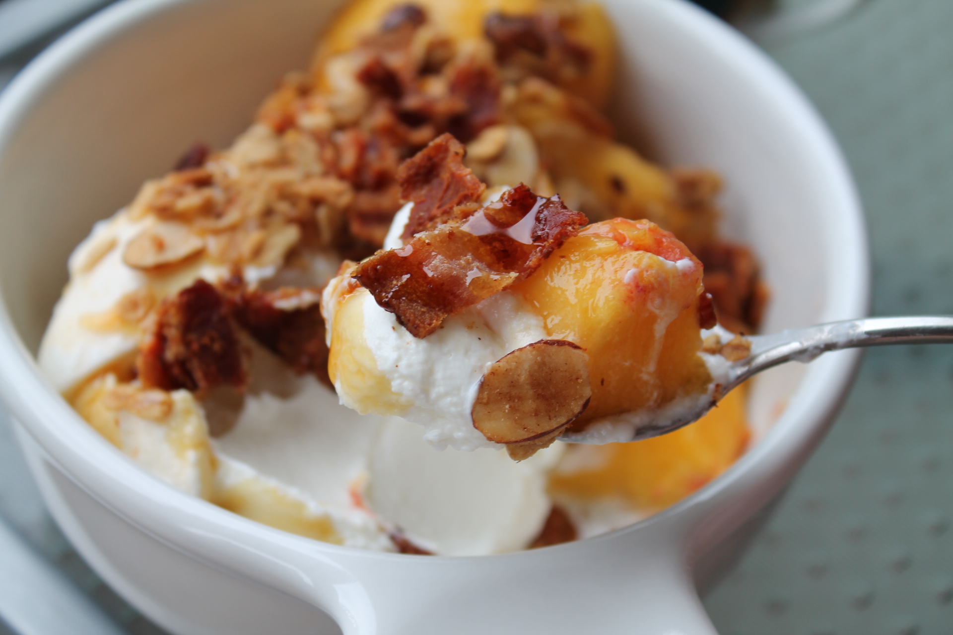 Oh yes I've topped my granola with fresh peaches, bacon and maple syrup (and you should too!)
