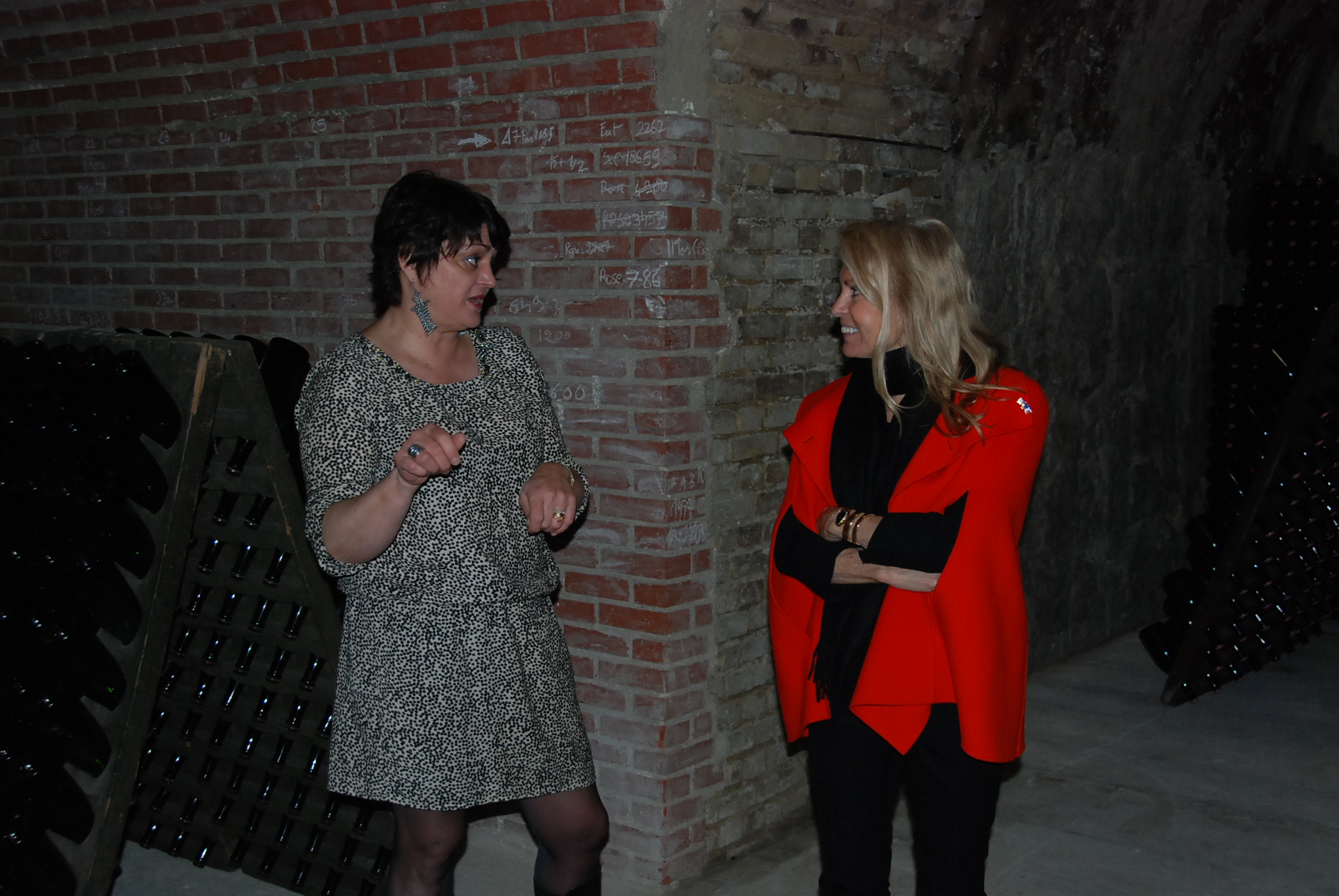 Marc Chauvet winemaker Clotilde Chauvet with US Ambassador Jane Hartley