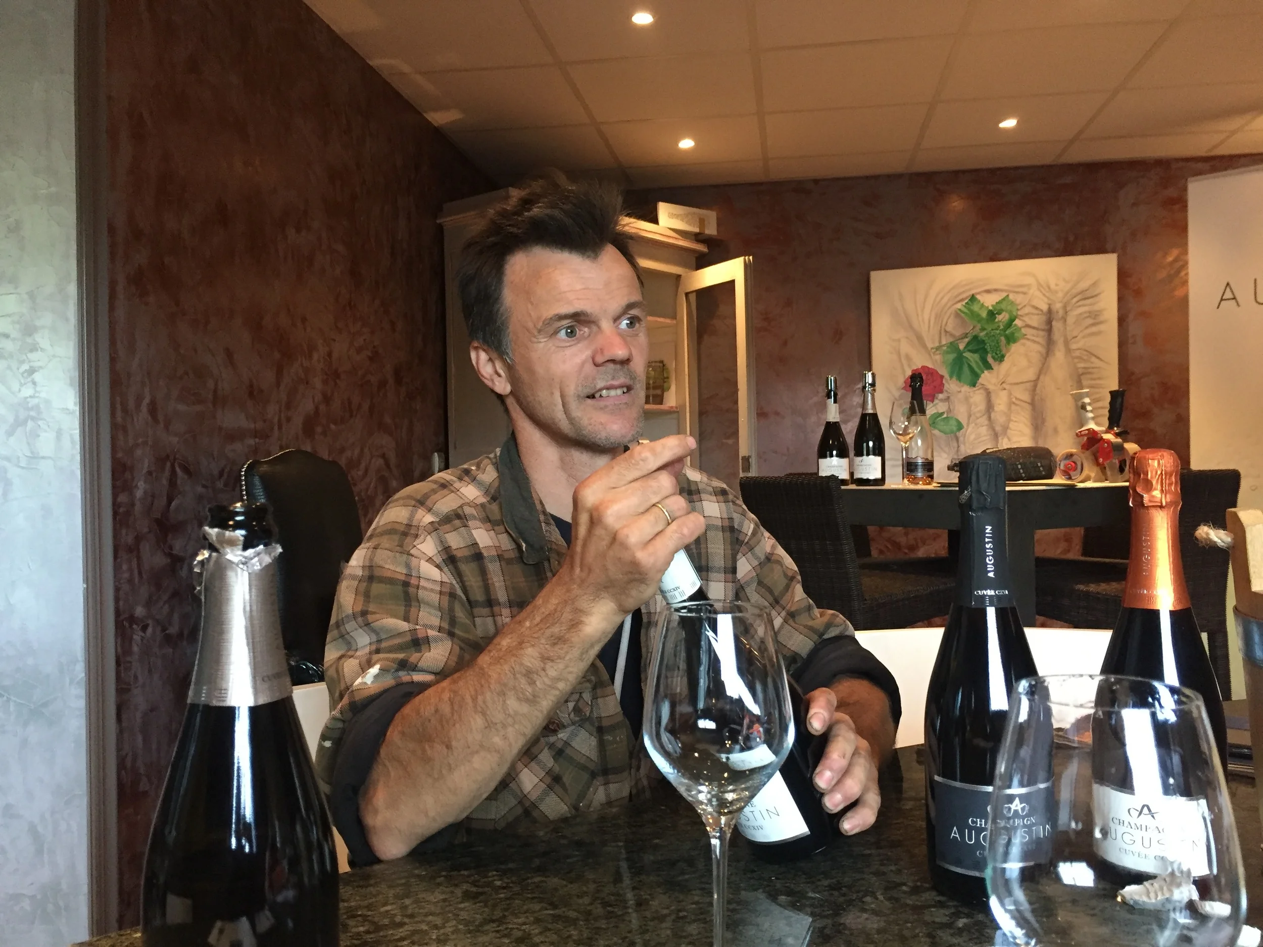 Marc Augustin at his winery in Avenay-Val d'Or