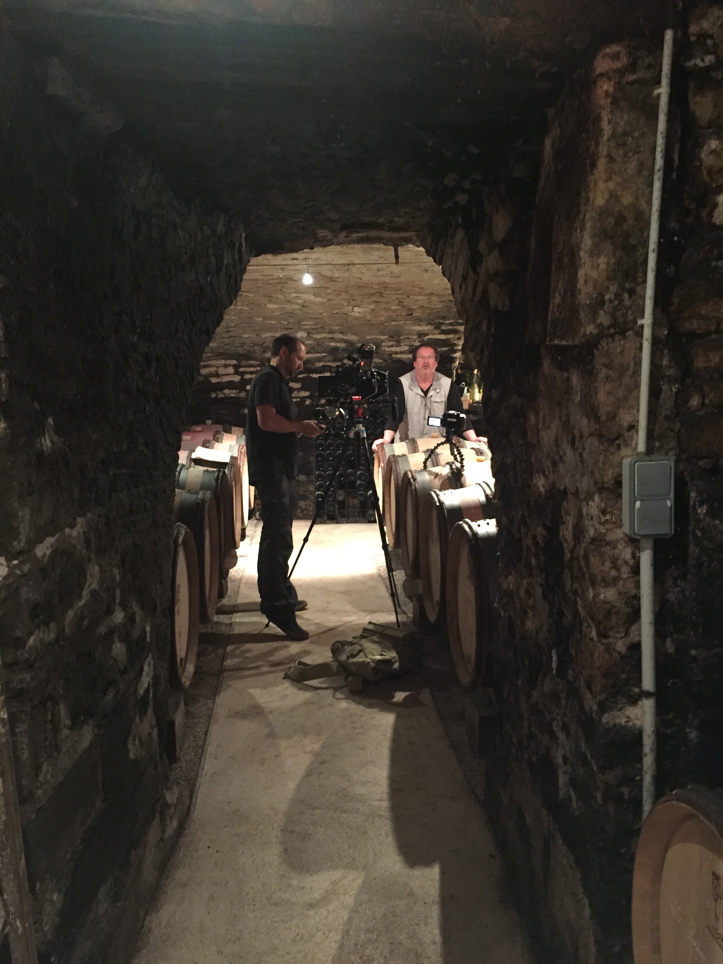 In the Buisson-Charles cellars with Patrick Essa in Meursault