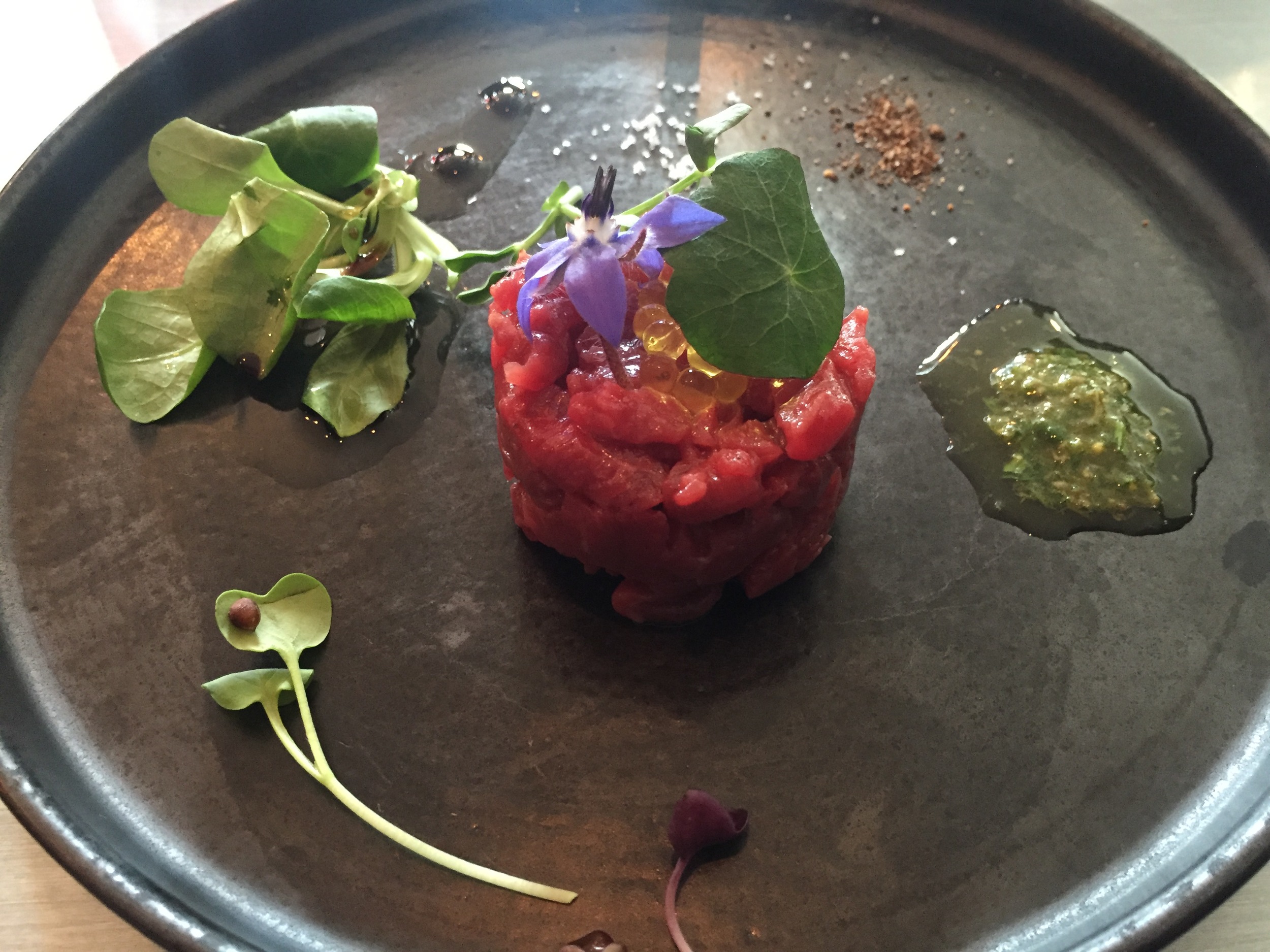 Hand-cut Beef Tartare to start...
