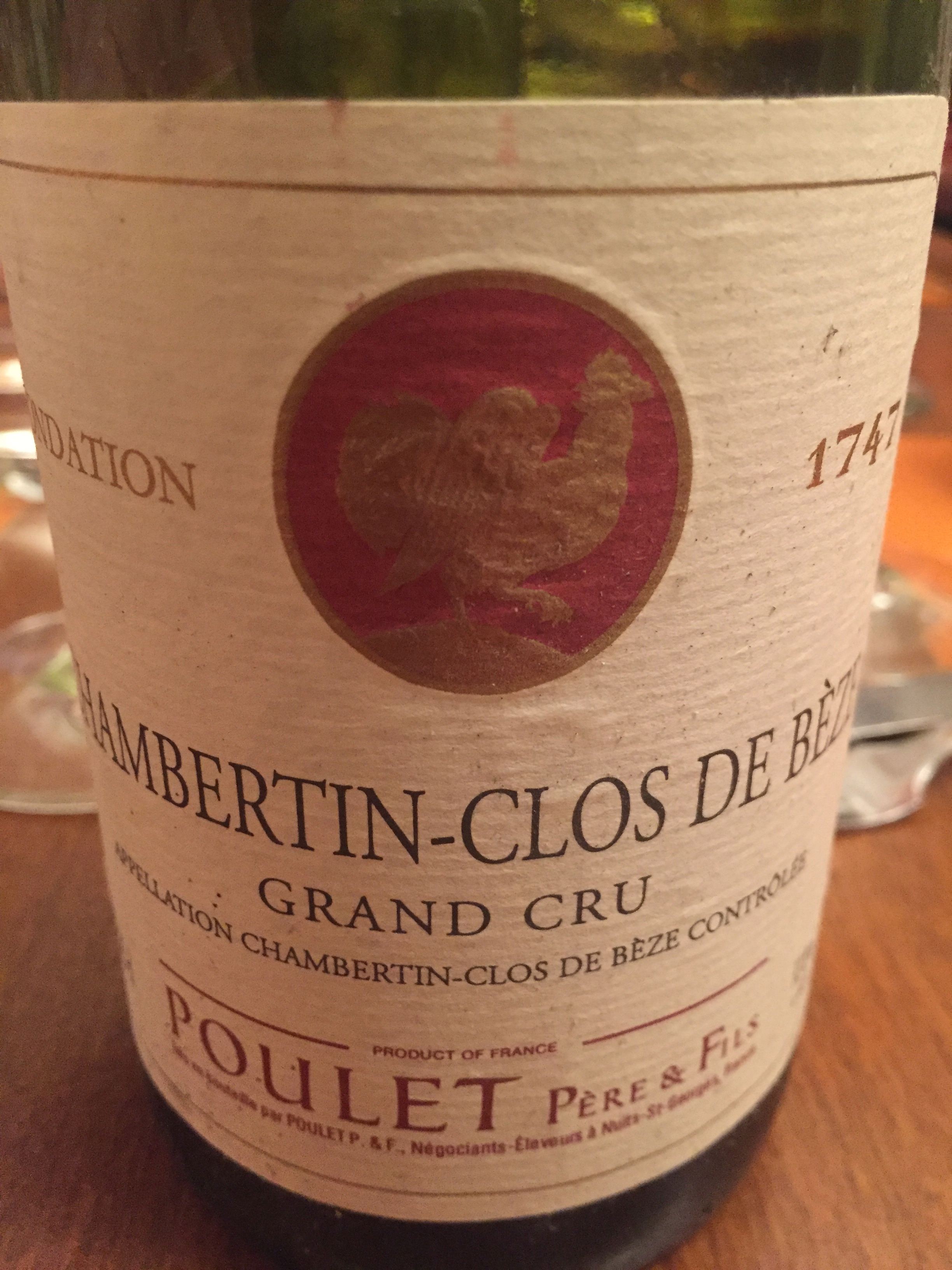 A ridiculously youthful 1990 Clos de Bèze from Poulet...