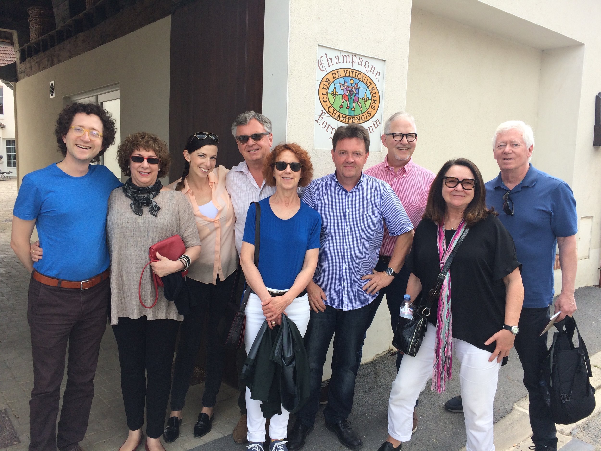 With Thierry Forget (striped shirt in center) in Ludes