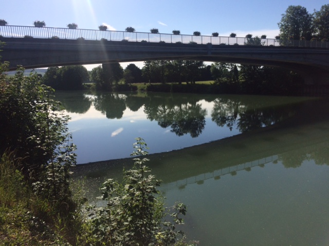 On the trail for more morning run alongside the Marne...