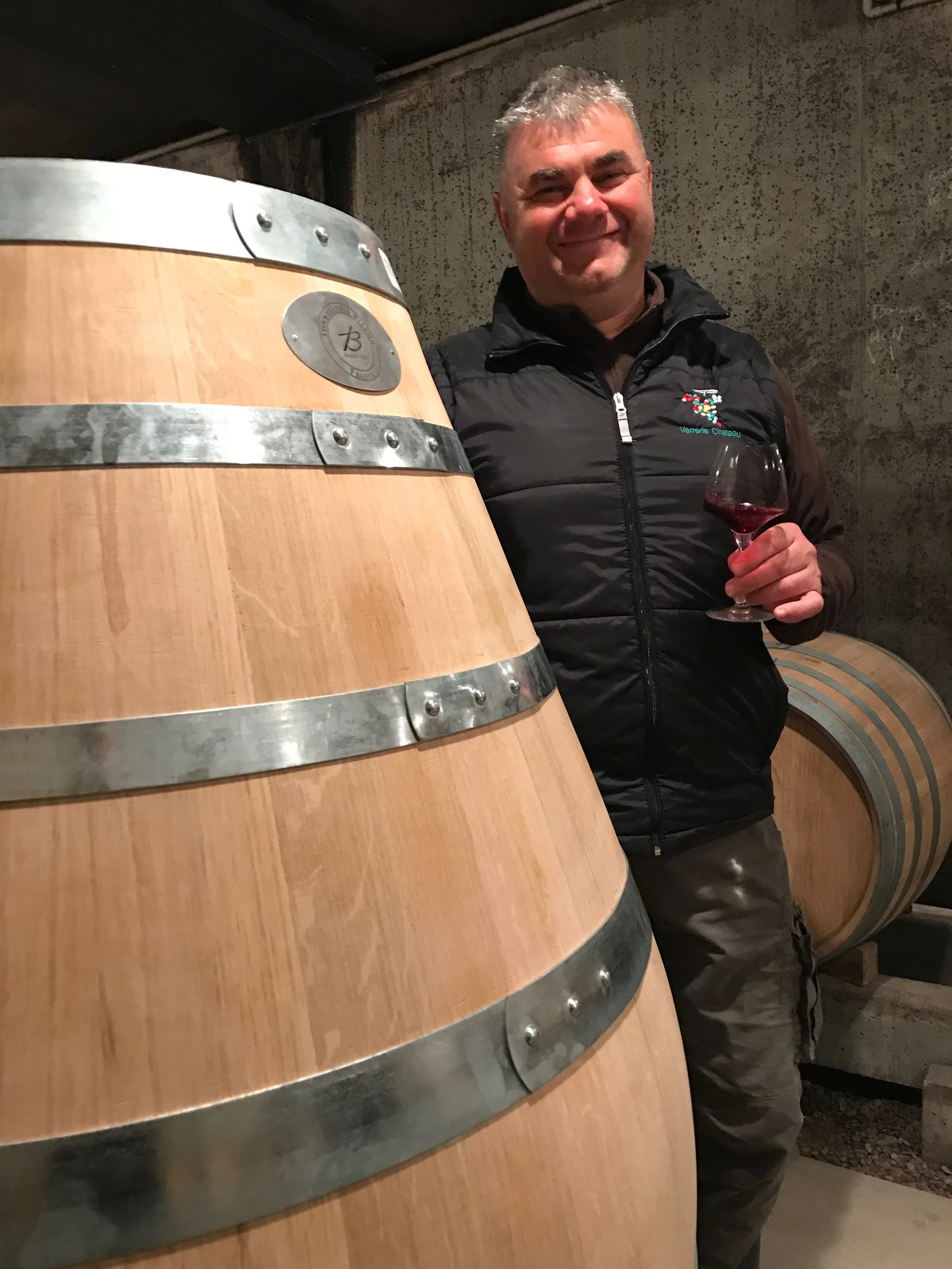 Gilbert Felettig - a man and his amphora full of Chambolle 1er Cru...