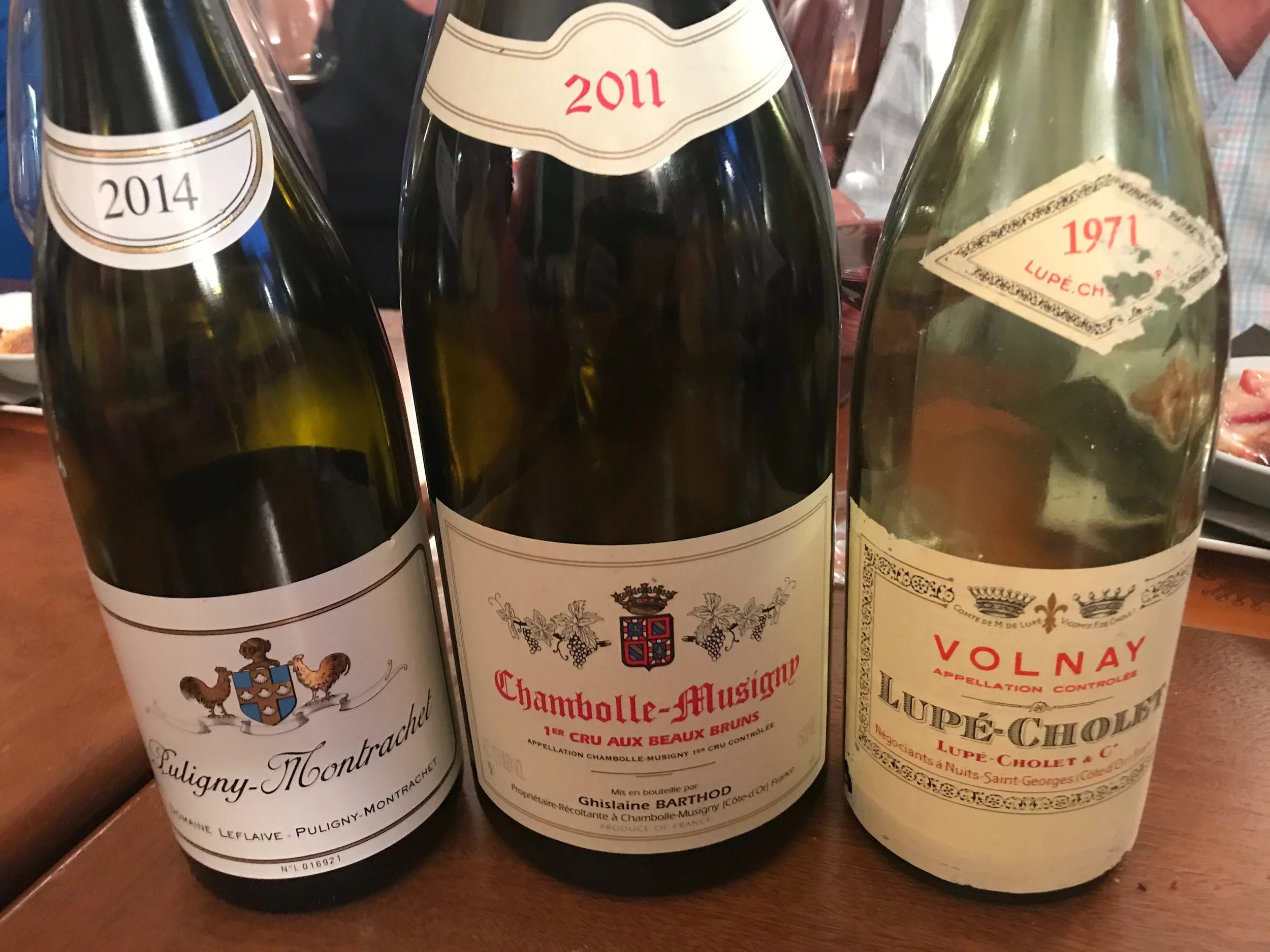 Over 125 wines this week, including these three beauties at Ma Cuisine Friday night. The '71 was amazing...