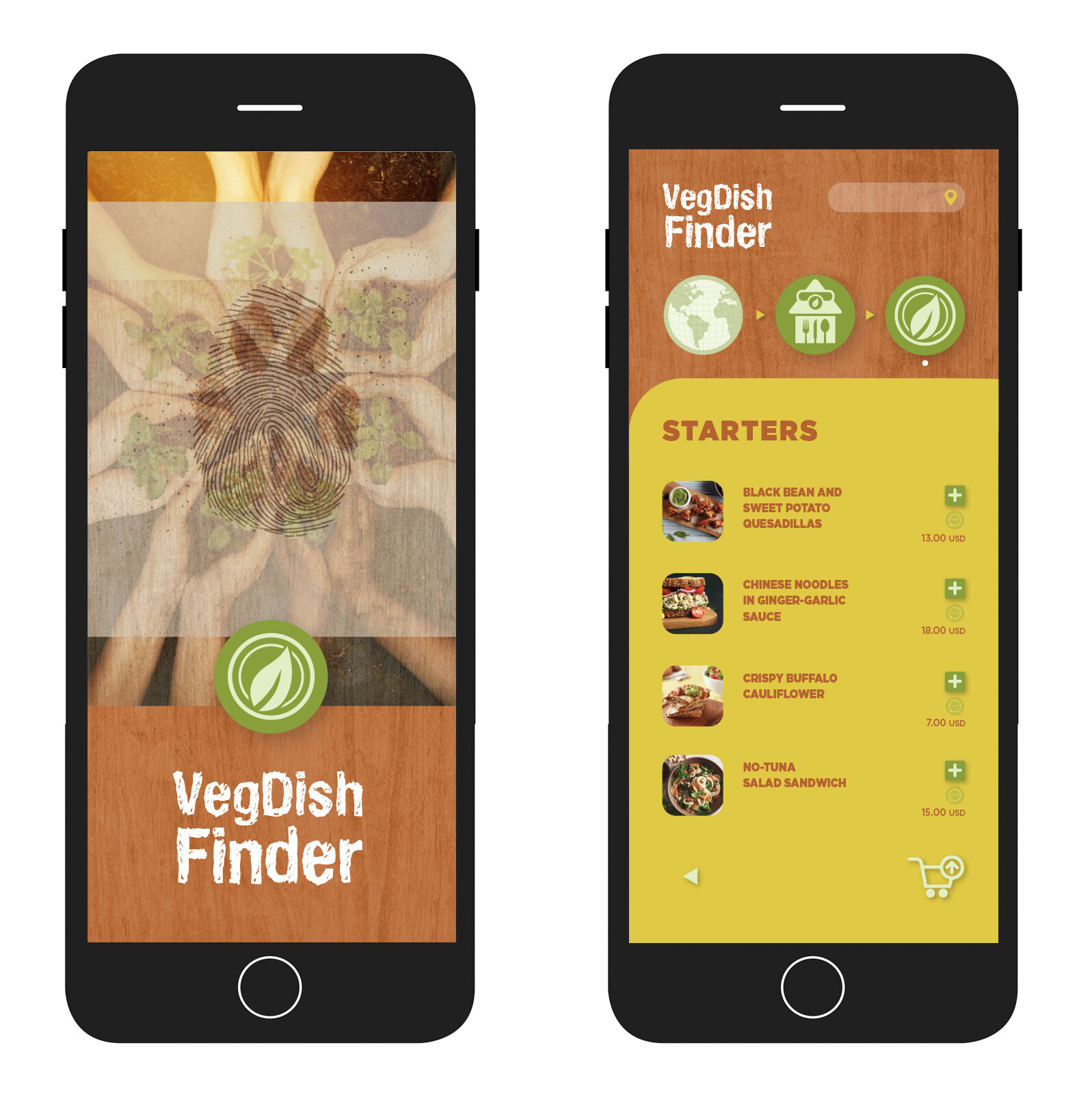 'VegDish Finder' Mobile App