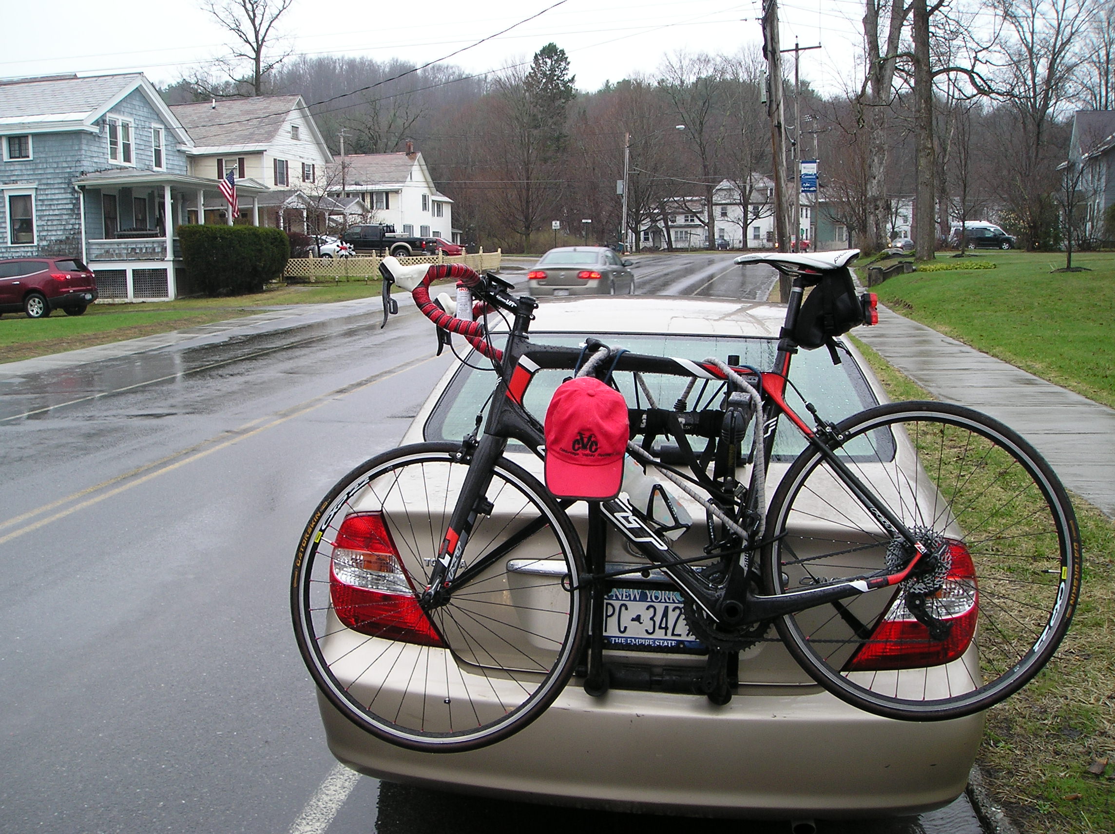April 22 - Lonely Rider in the Rain - Others Were Smarter!