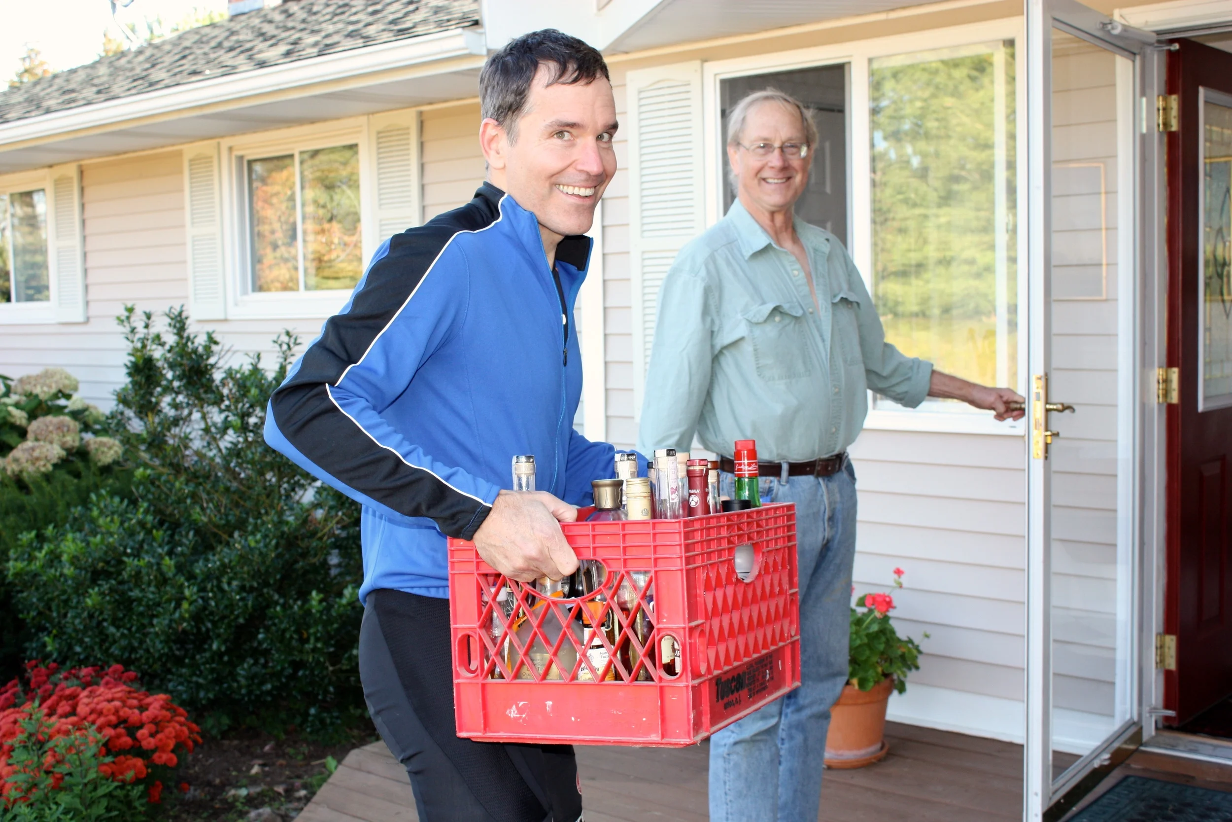 John brings in supplies for Dr. Nikki's Bar