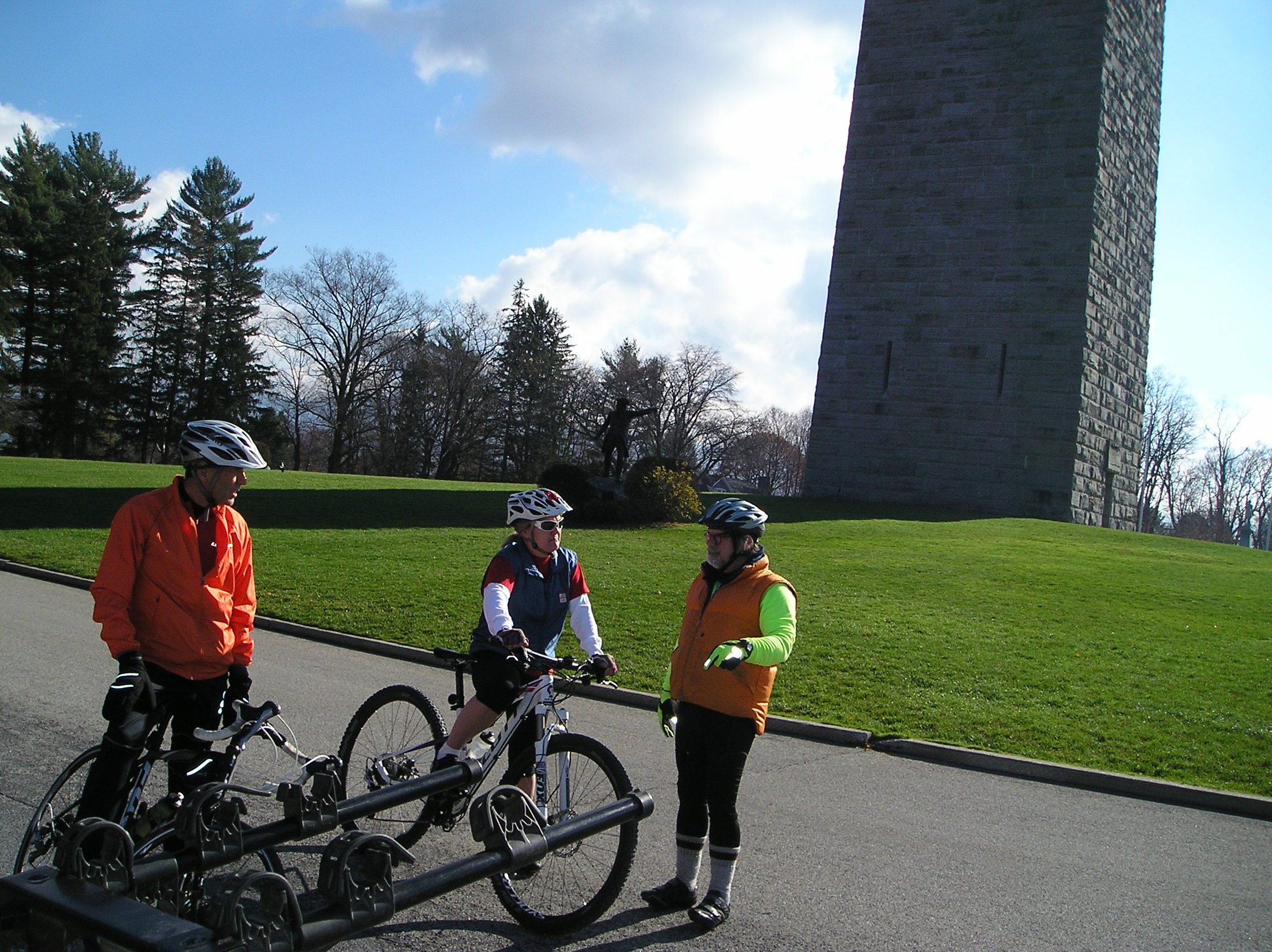 Derek, Libby, and Thom 11/16/2015 Bennington Monument