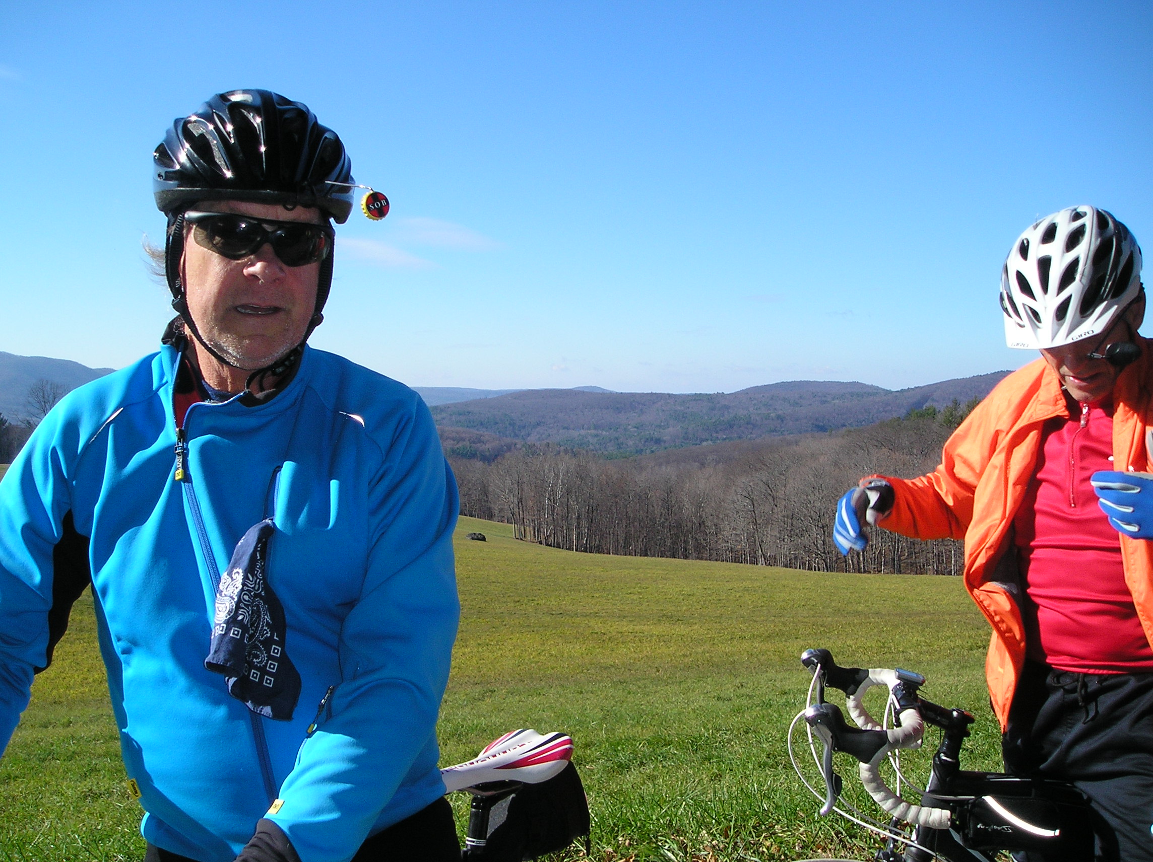 Sandy and Derek at Bennington Monument Ride 11/16/2015