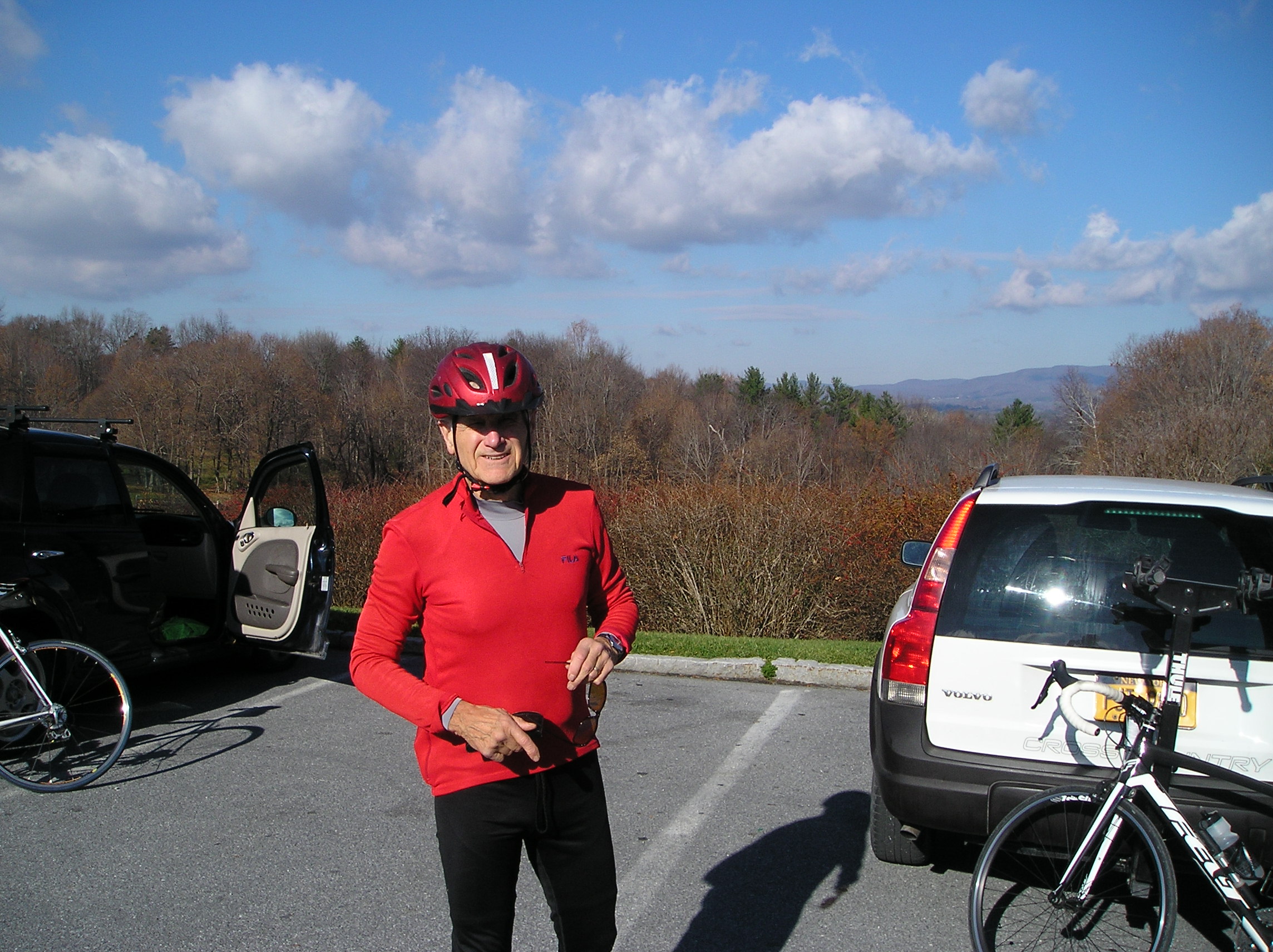 Stu at the Bennington Monument Ride 11/16/2015