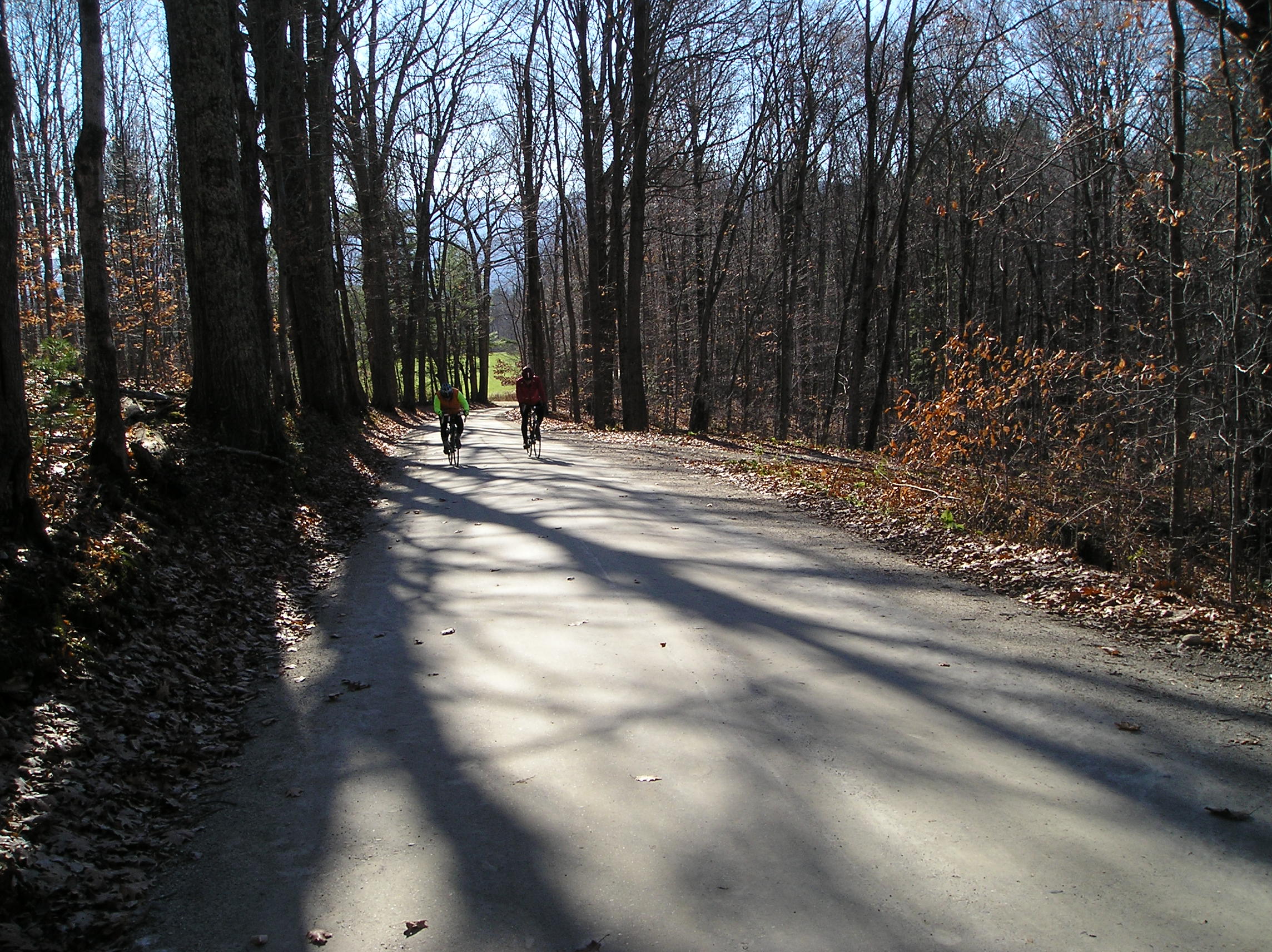Libby, Tom and Stu on Bennington Monument Ride 11/16/2015
