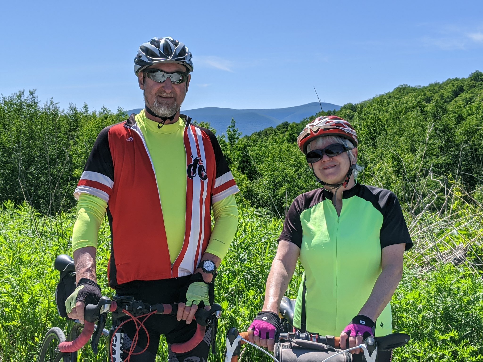 A climbing Day.  Dave & Diane H. & Julie M.  Petersburgh 50+ miles!