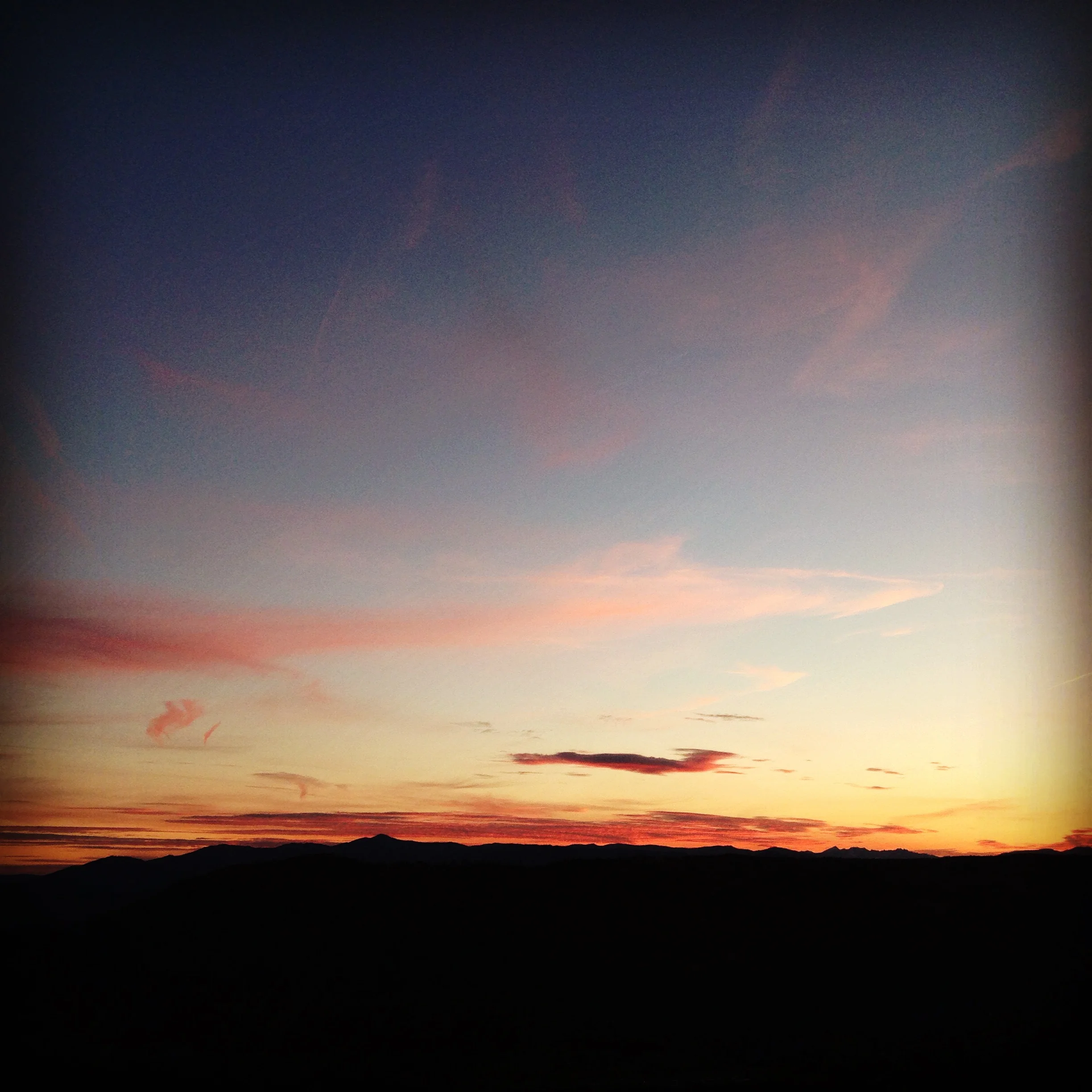 Another solstice sunset (enhanced, of course, by an Instagram filter).