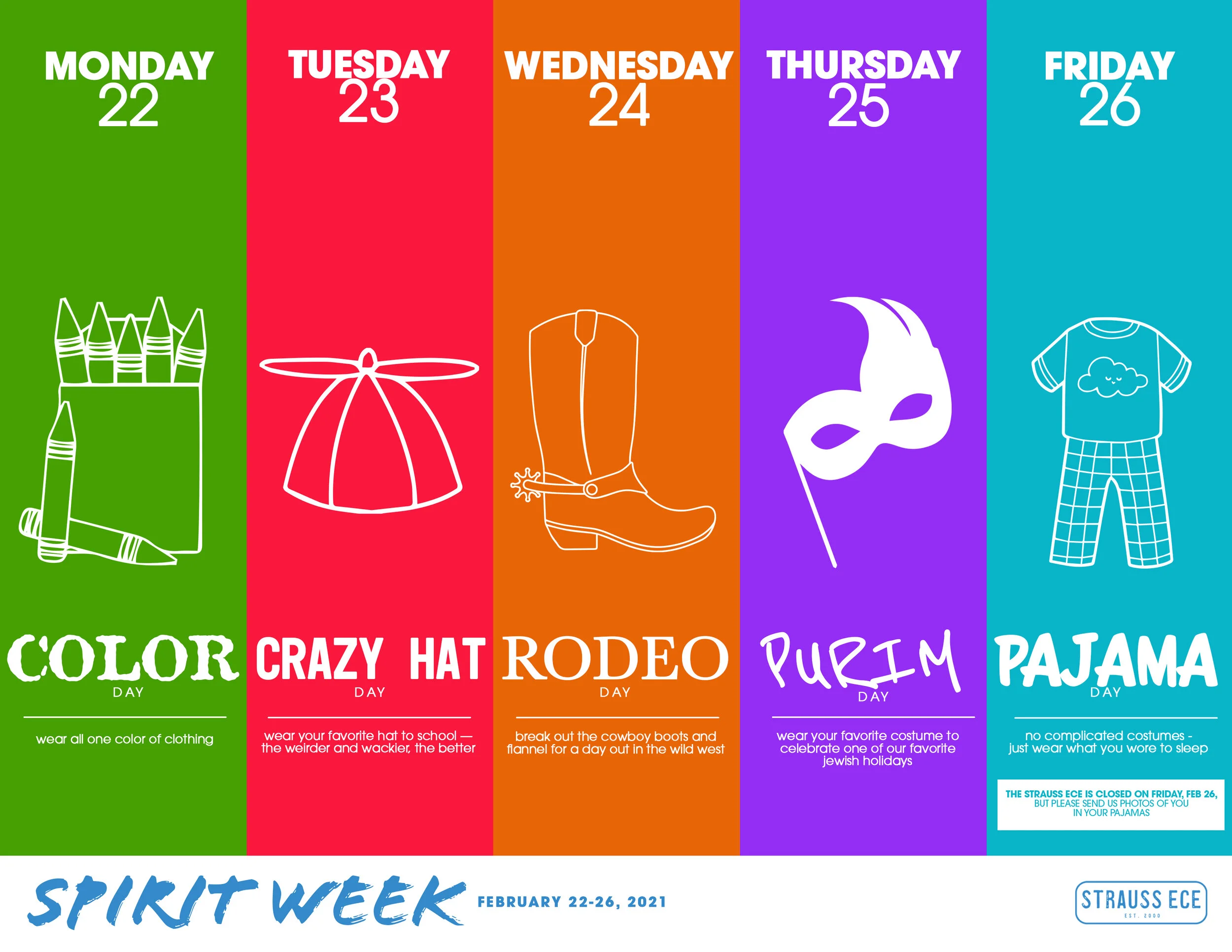 Spirit Week - February 22-26, 2021