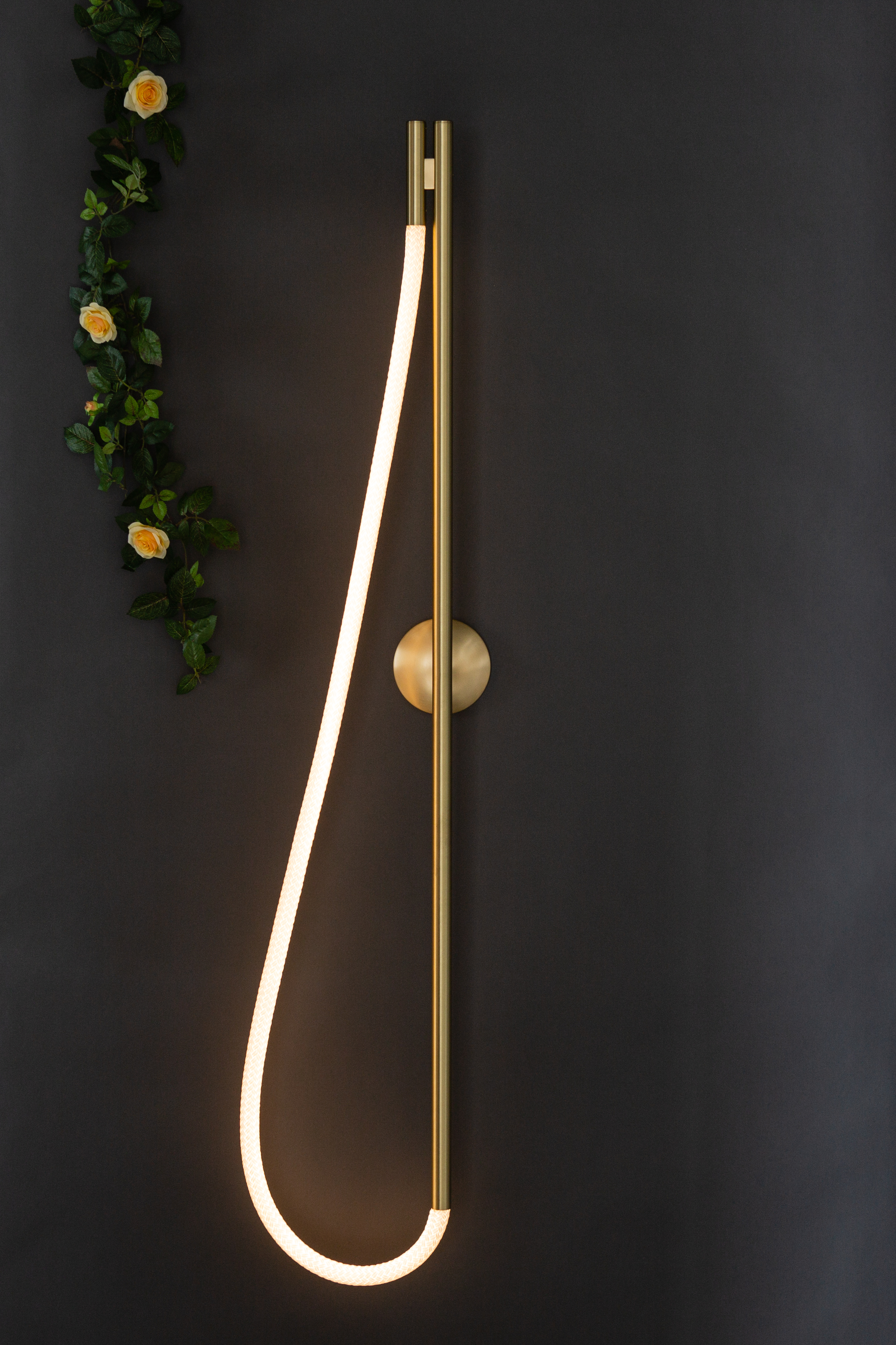 As pictured: 4.5’ Artemis Sconce in Satin Brass - Vertical Orientation