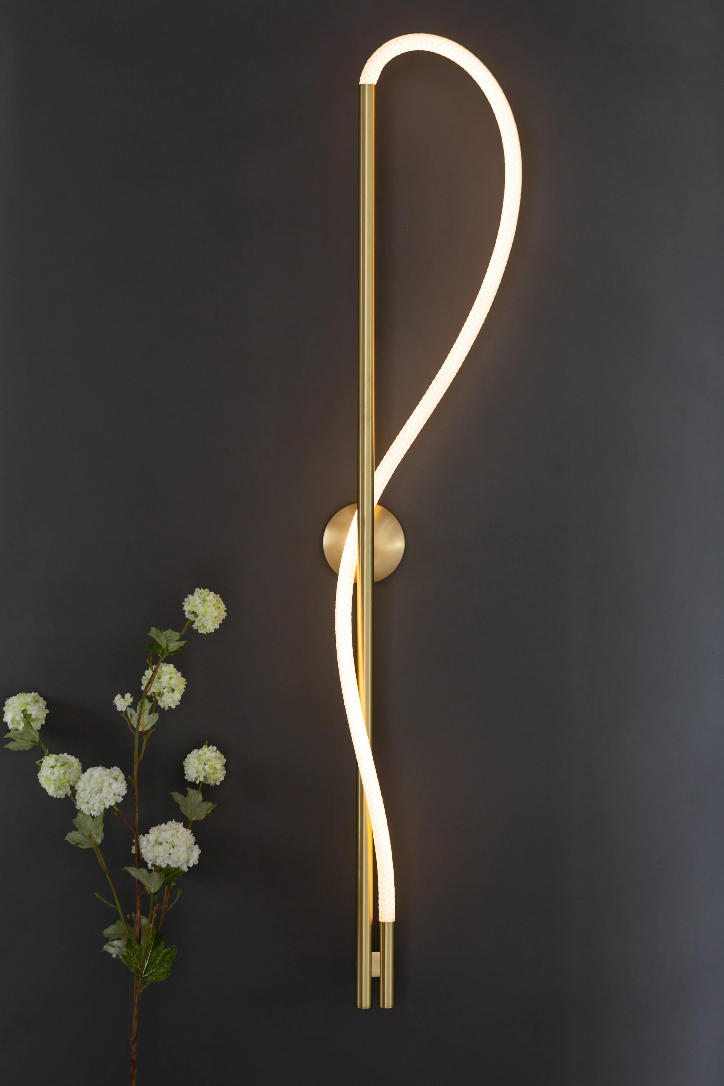 As pictured: 4.5’ Surrey Sconce in Satin Brass - Vertical Orientation