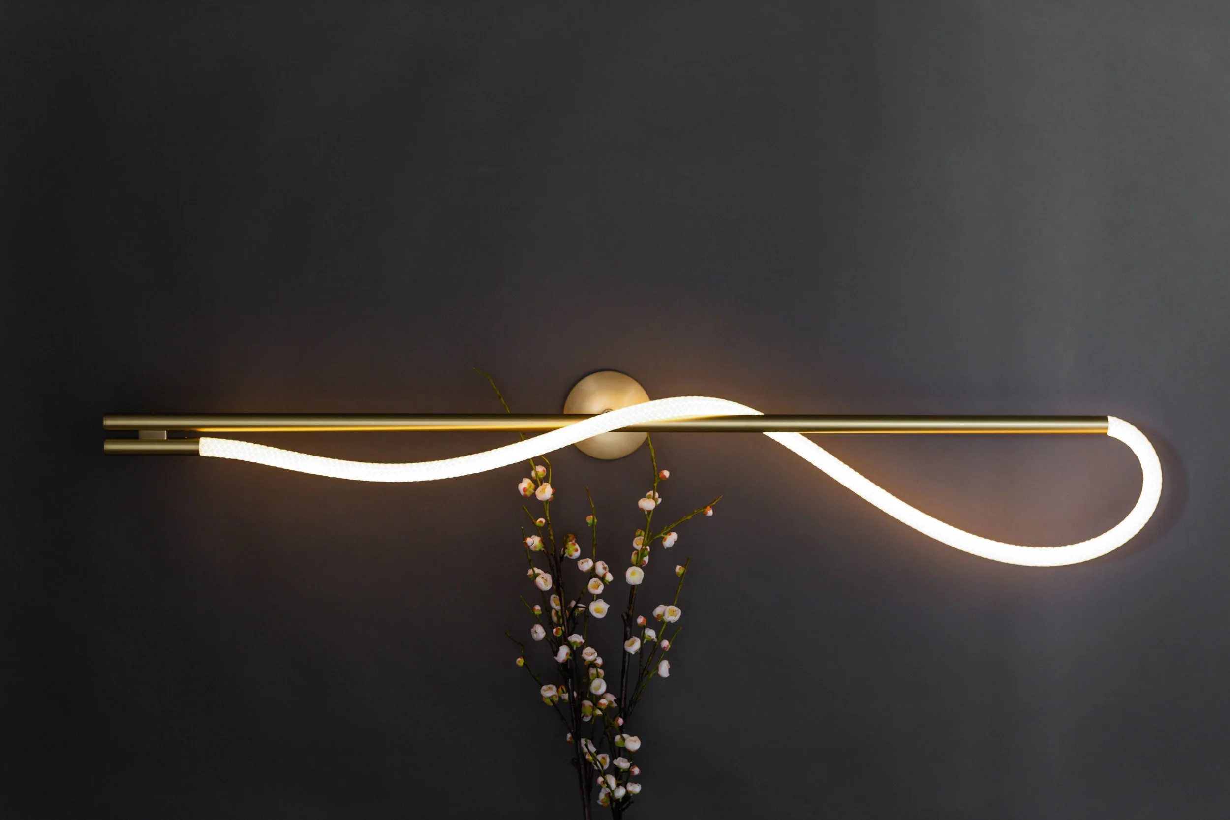 As pictured: 4.5’ Surrey Sconce in Satin Brass - Horizontal Orientation