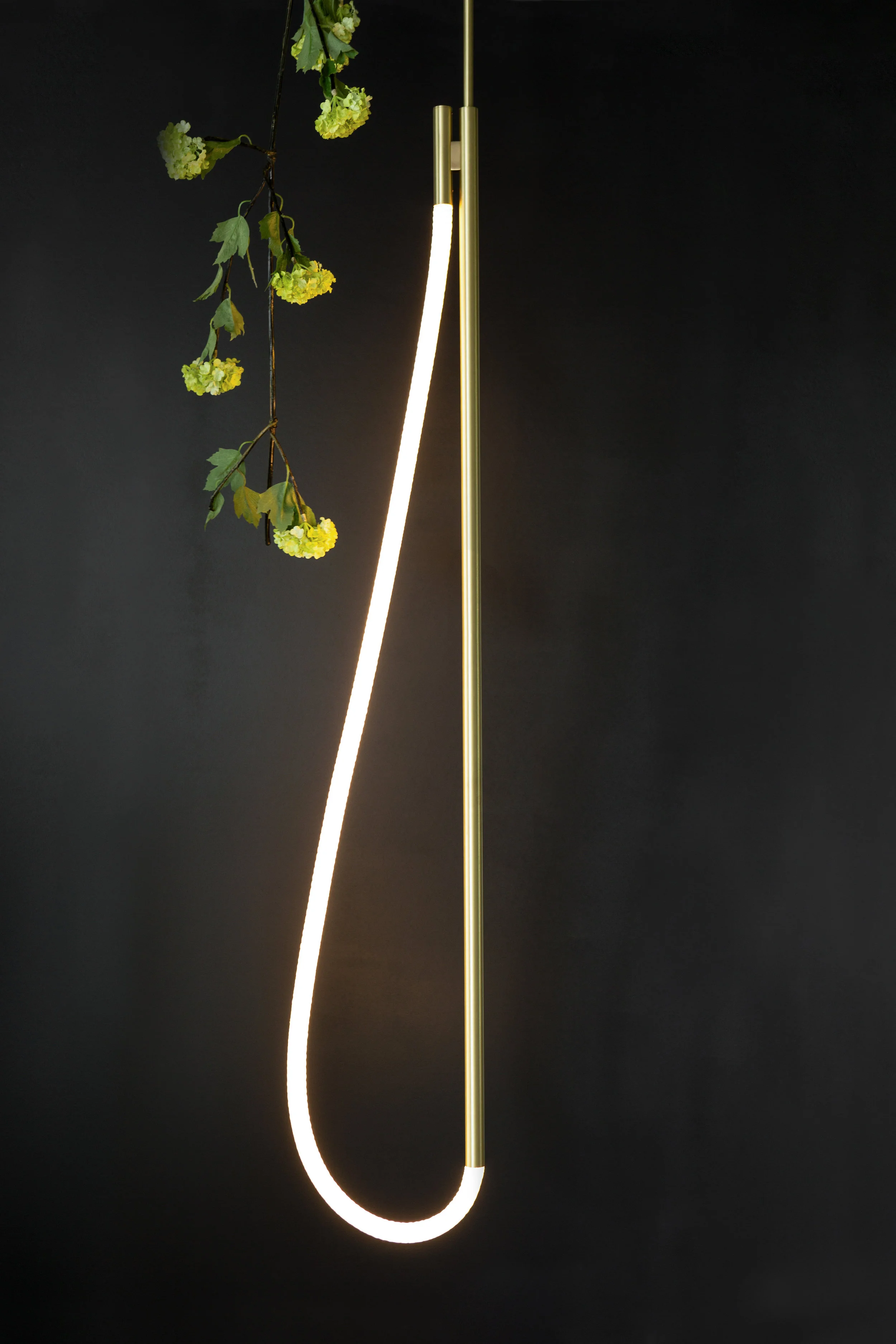 As pictured: 4.5’ Artemis Pendant in Satin Brass
