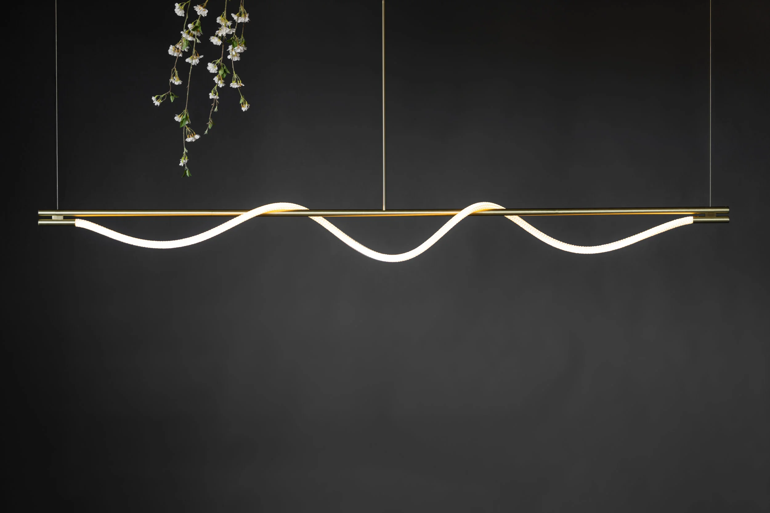 8’ Surrey Suspension III - Rod (pictured in Satin Brass) *NOTE: The 8’ length includes two aircraft cables for additional support (one at each end).