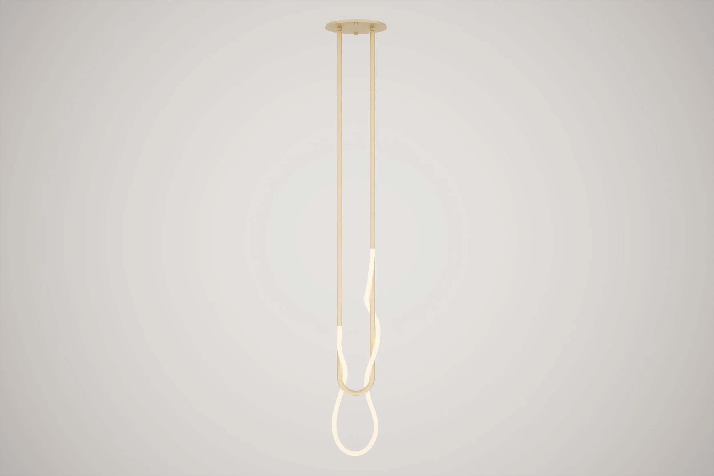 7.0ft Arbor Pendant 1.1C - Satin Brass - Light Grey - On - Front - (3441).jpg
